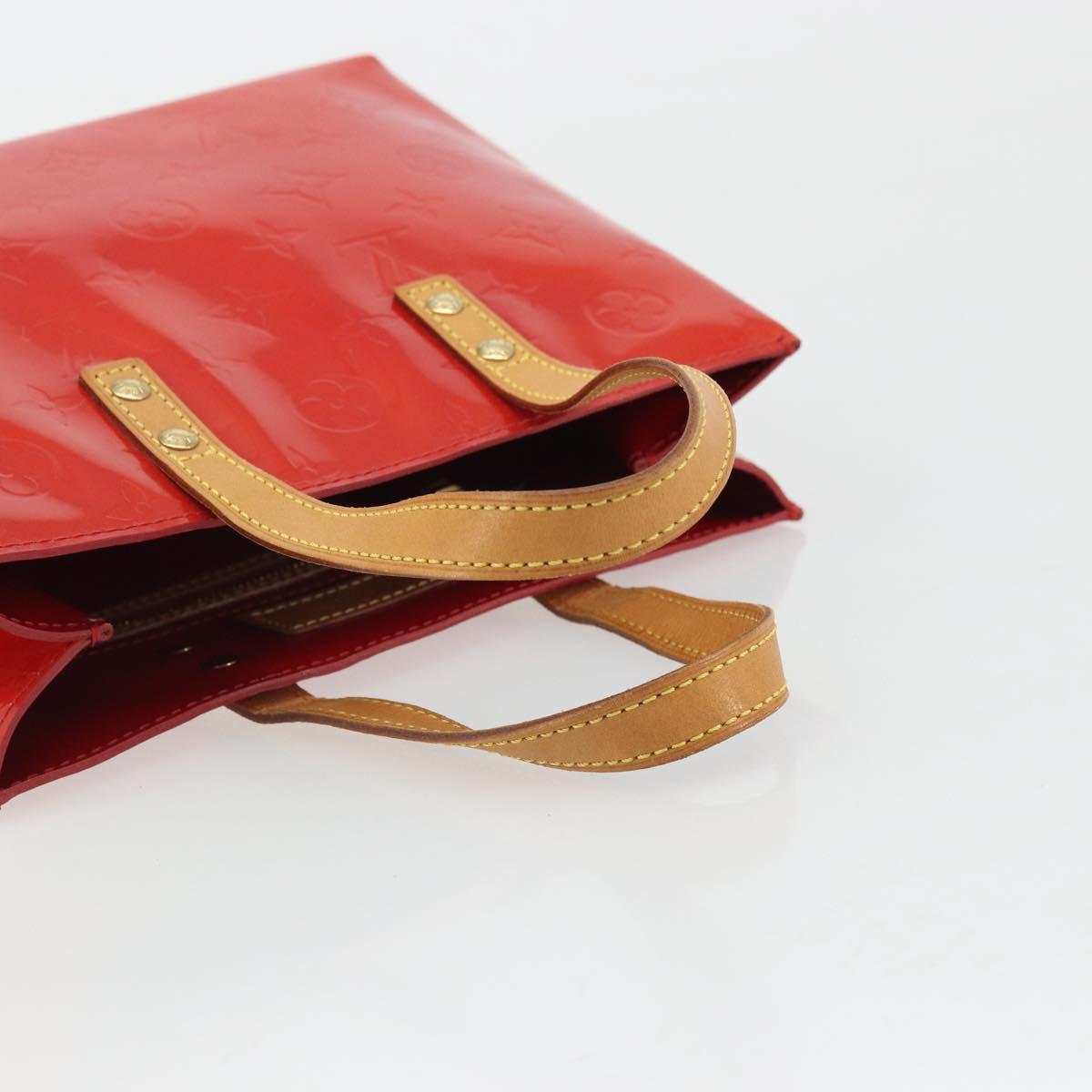 LOUIS VUITTON Monogram Vernis Reade PM Hand Bag Red Rouge M91088 LV Auth YKZ1466