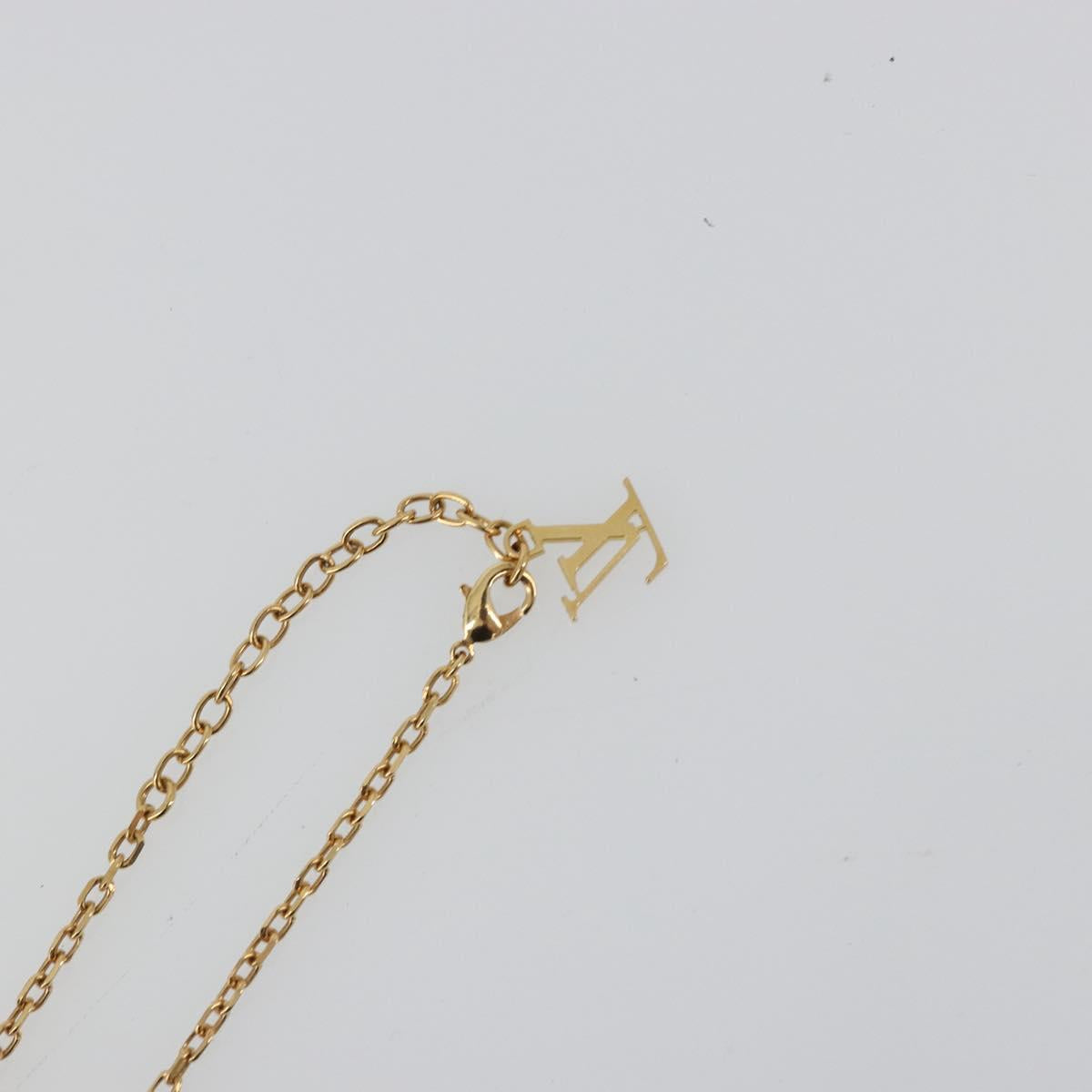 LOUIS VUITTON Pandantif Rock Me Necklace metal Gold Tone M66515 LV Auth YKZ1485A