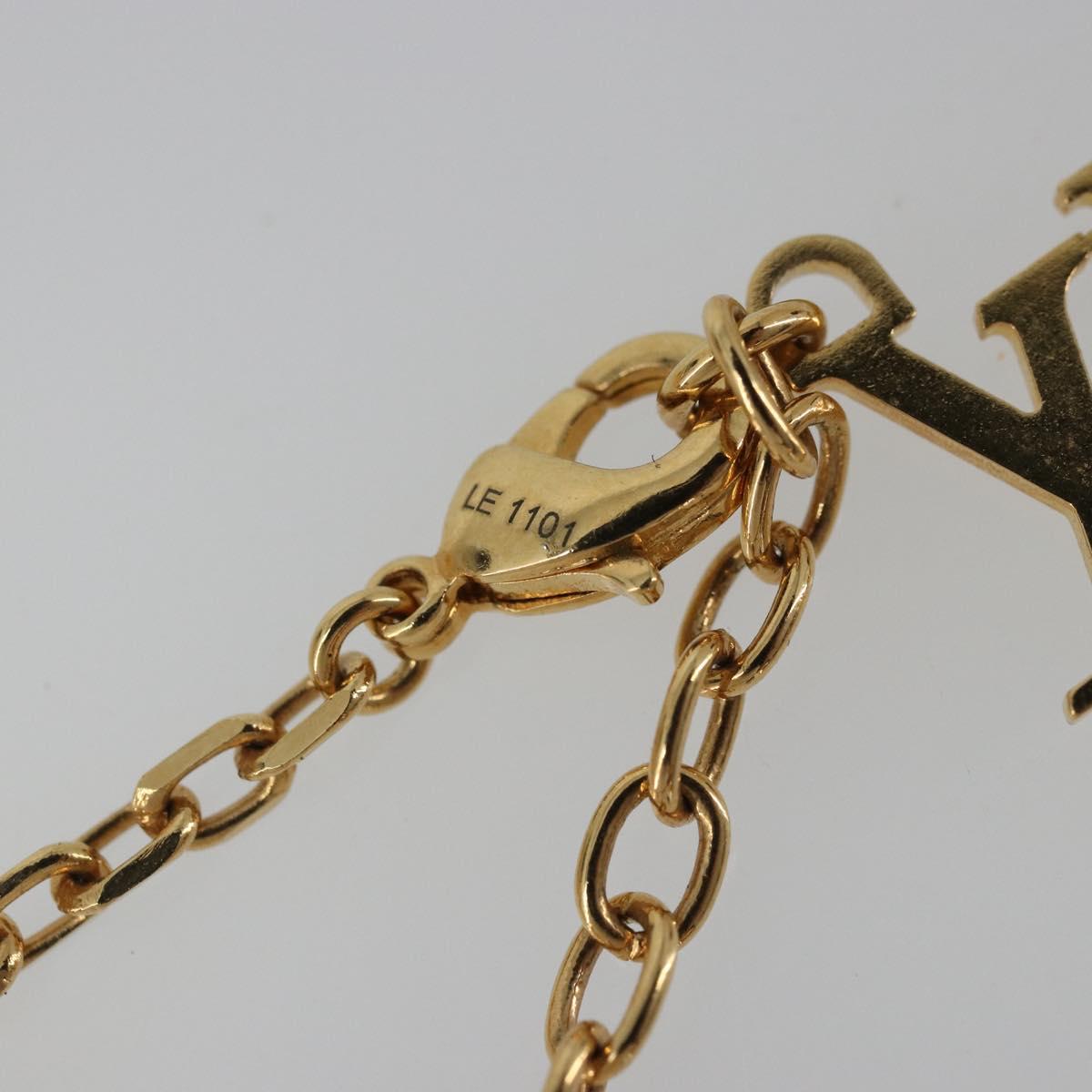 LOUIS VUITTON Pandantif Rock Me Necklace metal Gold Tone M66515 LV Auth YKZ1485A