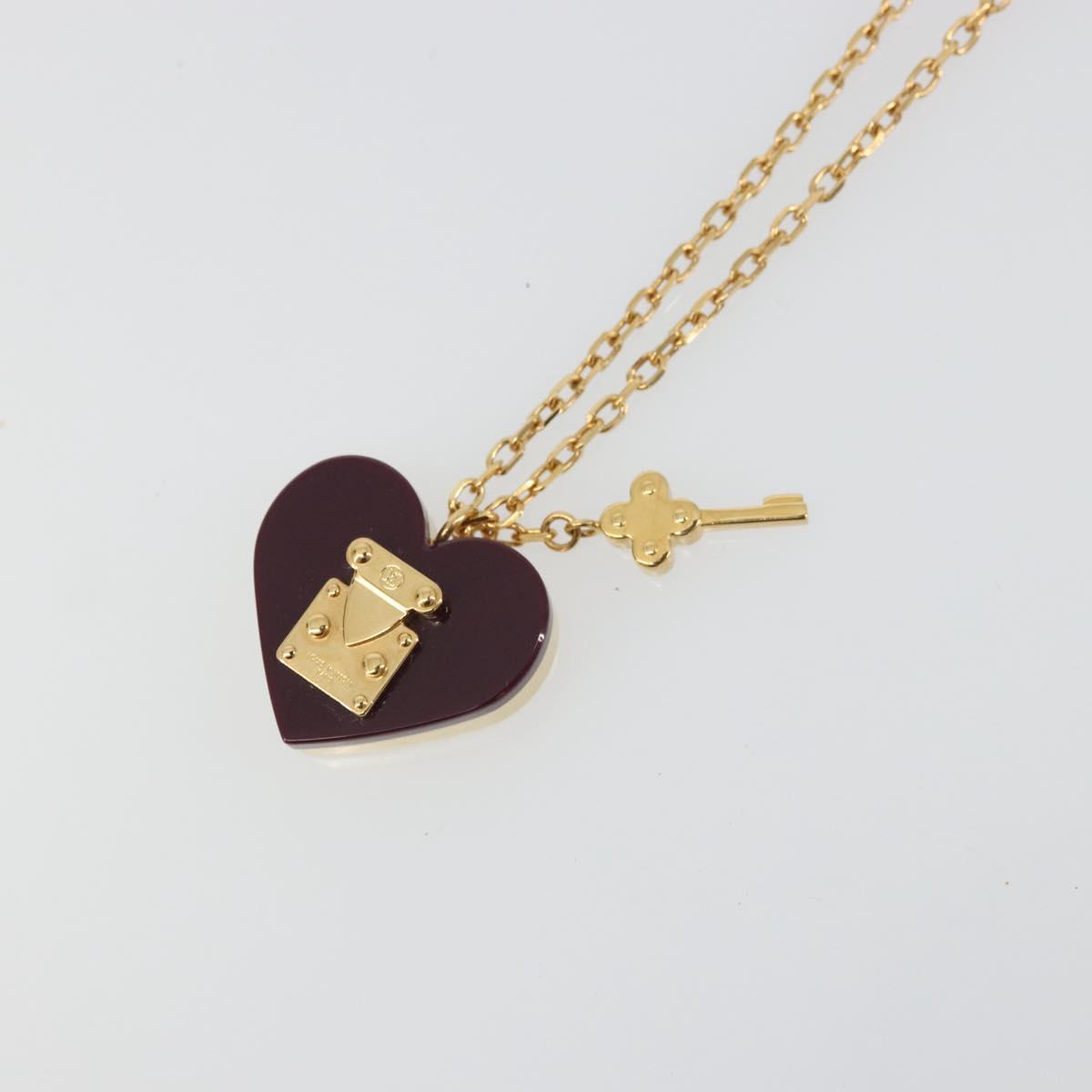 LOUIS VUITTON Pandantif Rock Me Necklace metal Gold Tone M66515 LV Auth YKZ1485A