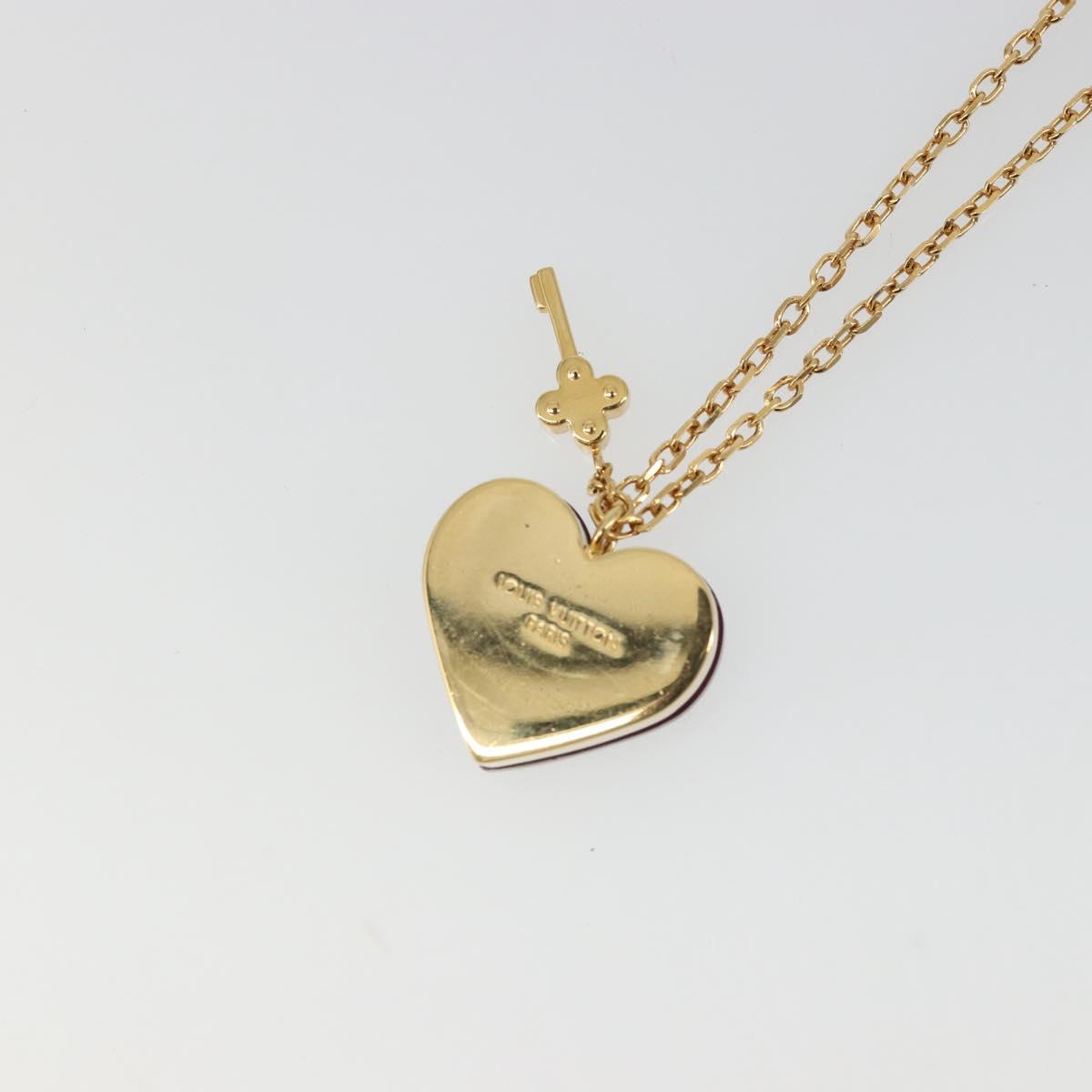 LOUIS VUITTON Pandantif Rock Me Necklace metal Gold Tone M66515 LV Auth YKZ1485A