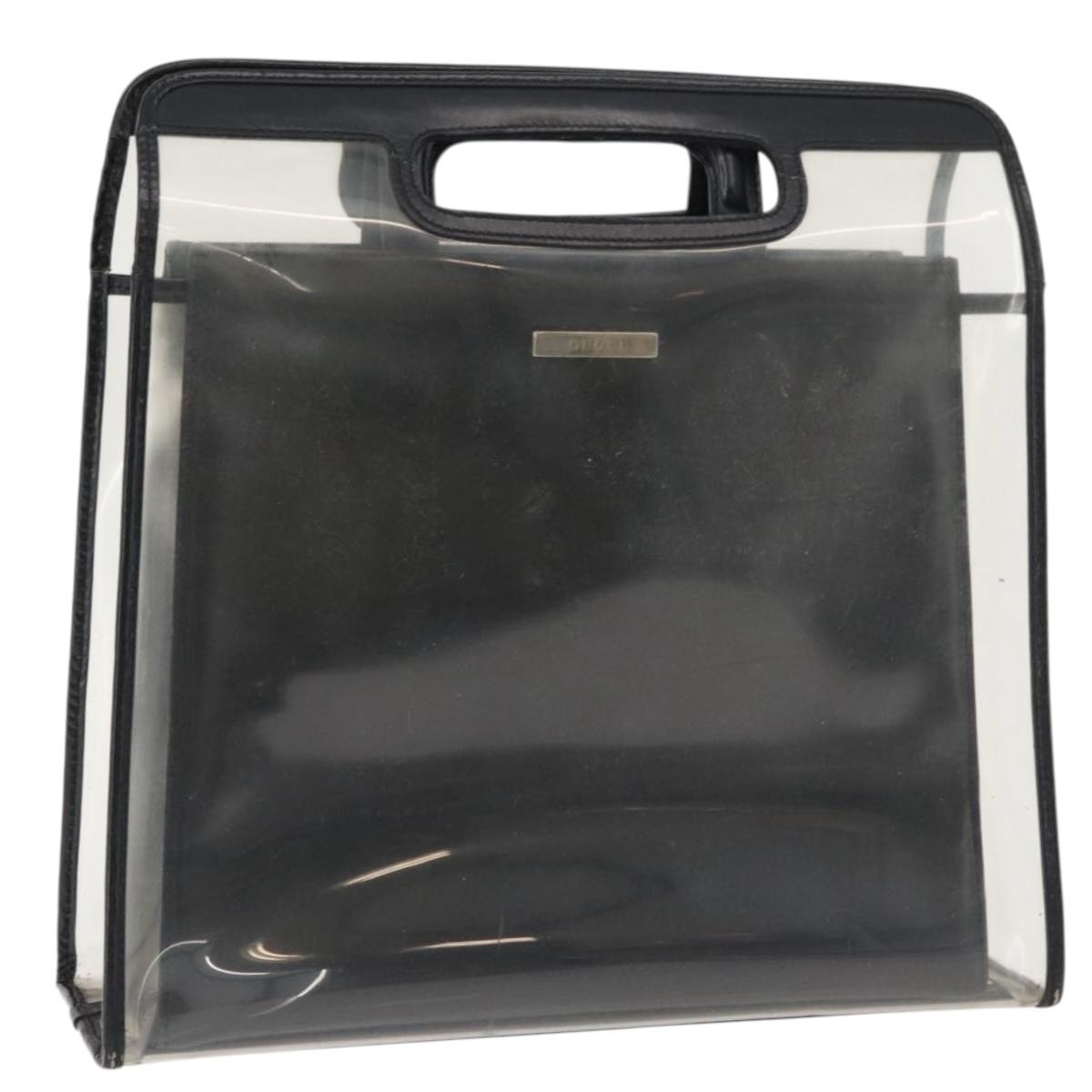 GUCCI Hand Bag Vinyl Black 002 2058 0454 5 Auth YKZ1500
