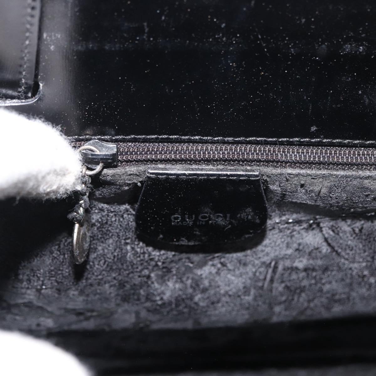 GUCCI Hand Bag Vinyl Black 002 2058 0454 5 Auth YKZ1500