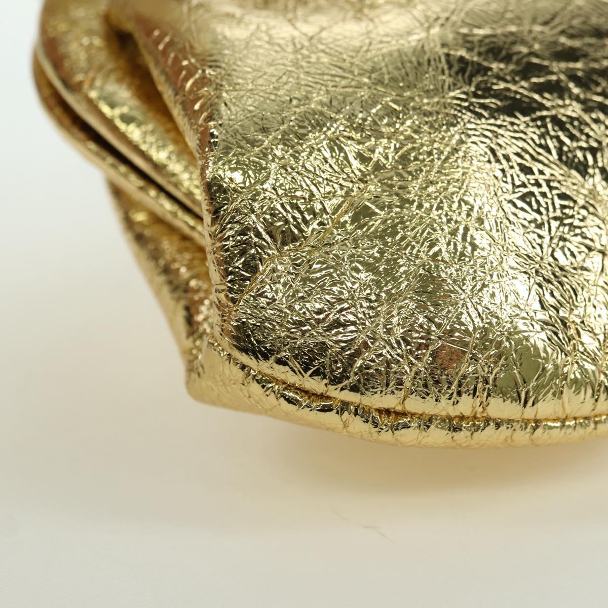 BALENCIAGA Cloud Coin Shoulder Bag Leather Gold 618915 Auth YKZ1511A
