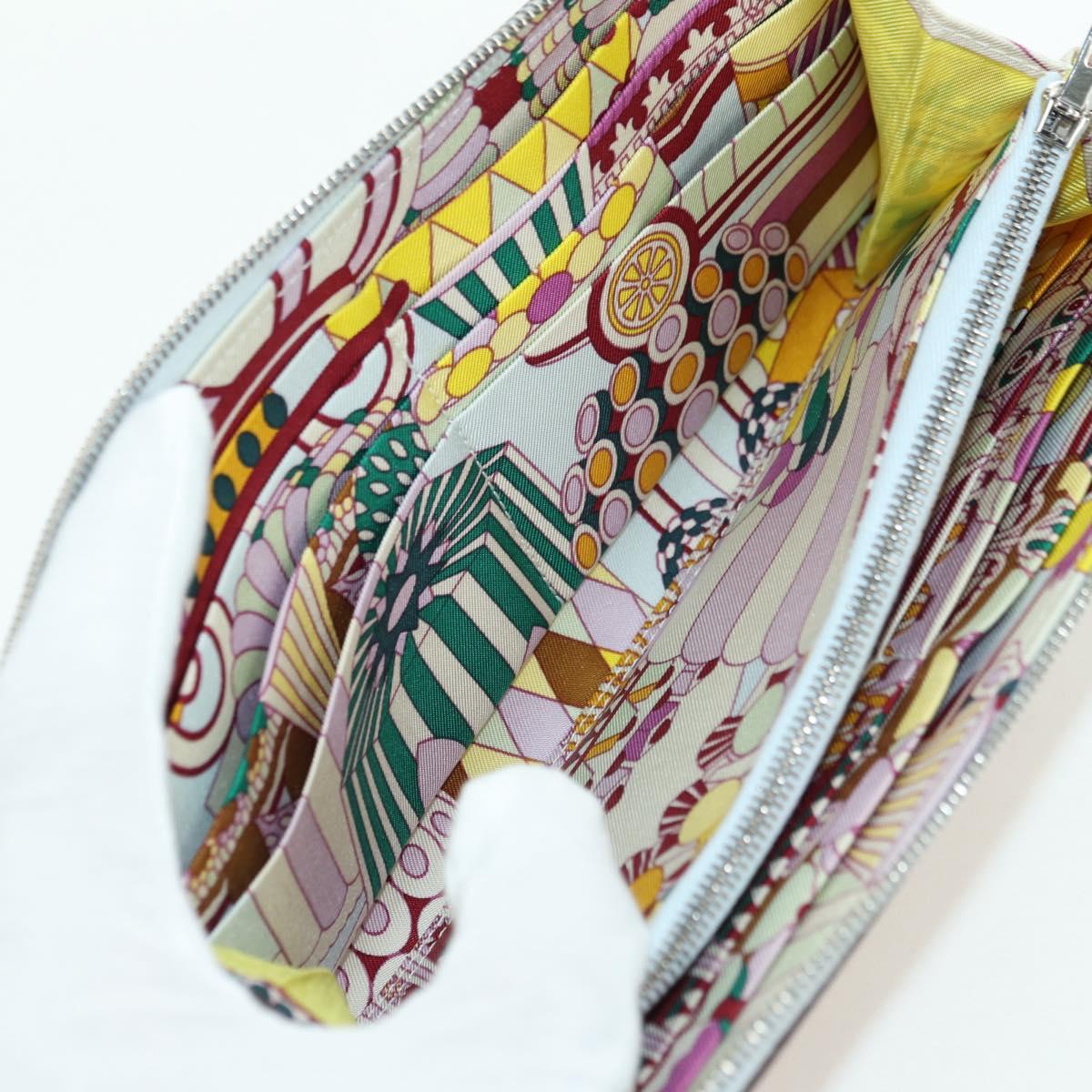 HERMES Azap Long Wallet Leather Multicolor Auth YKZ1512M