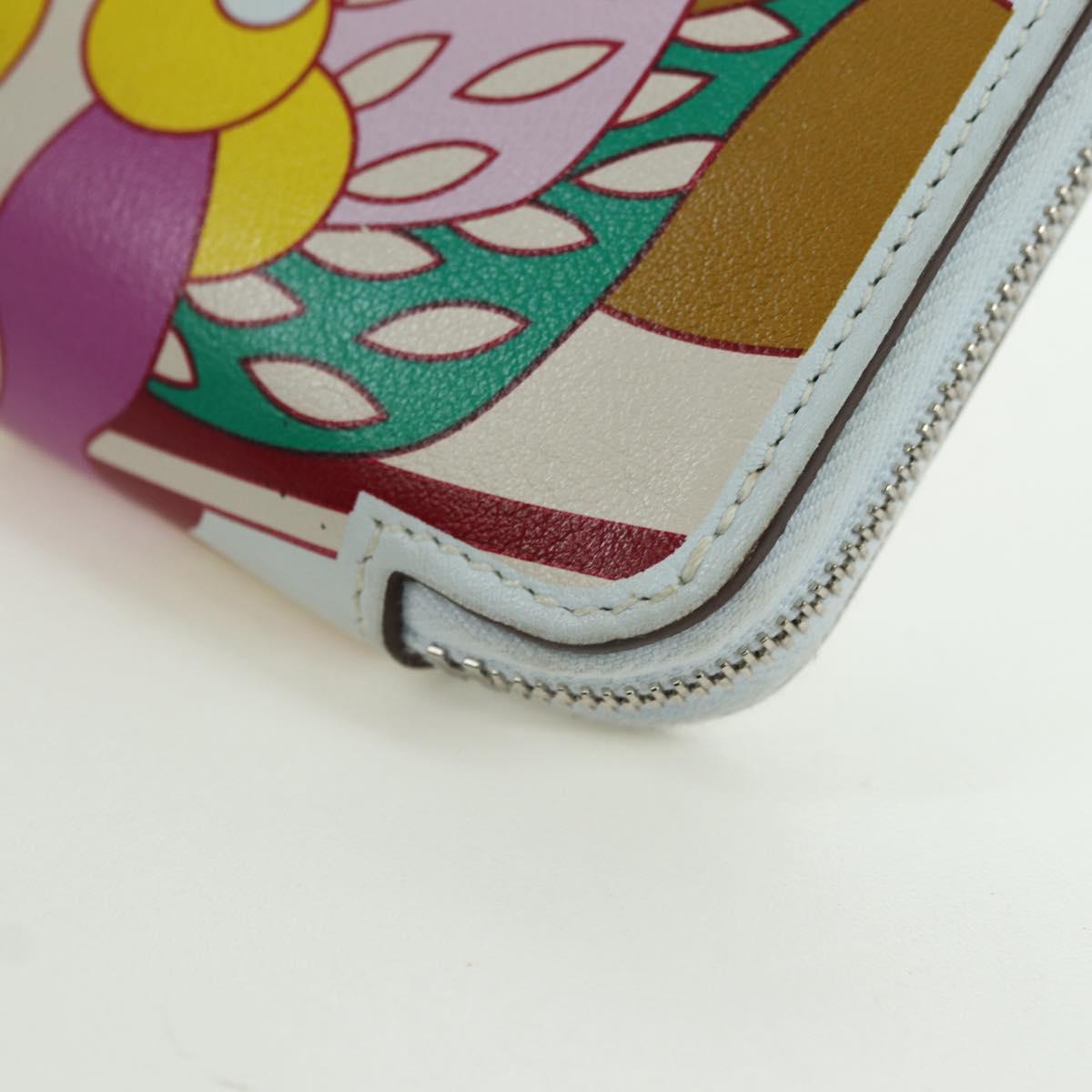 HERMES Azap Long Wallet Leather Multicolor Auth YKZ1512M