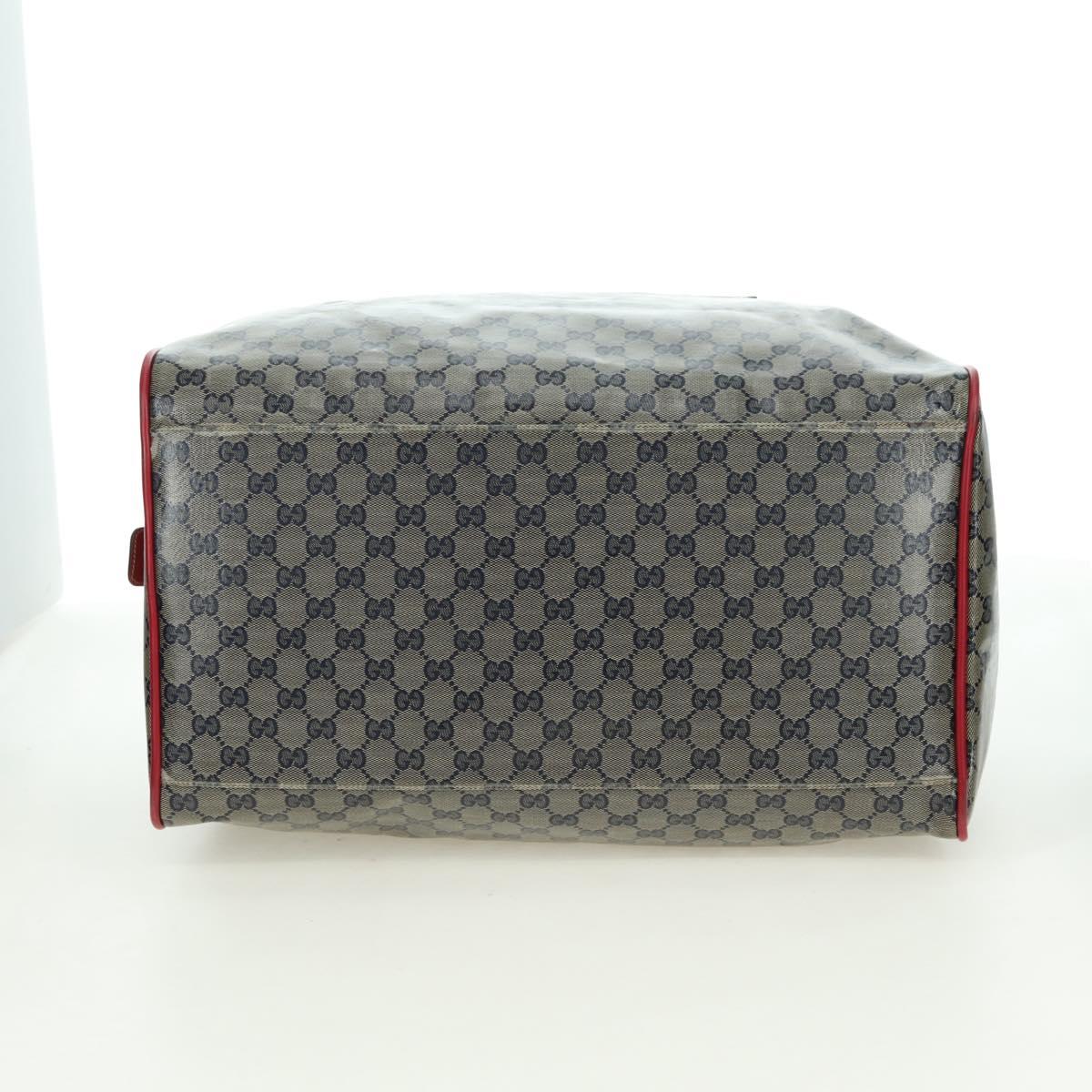GUCCI GG Crystal Sherry Line Bag Coated Canvas Navy Gold 153240 Auth YKZ1520