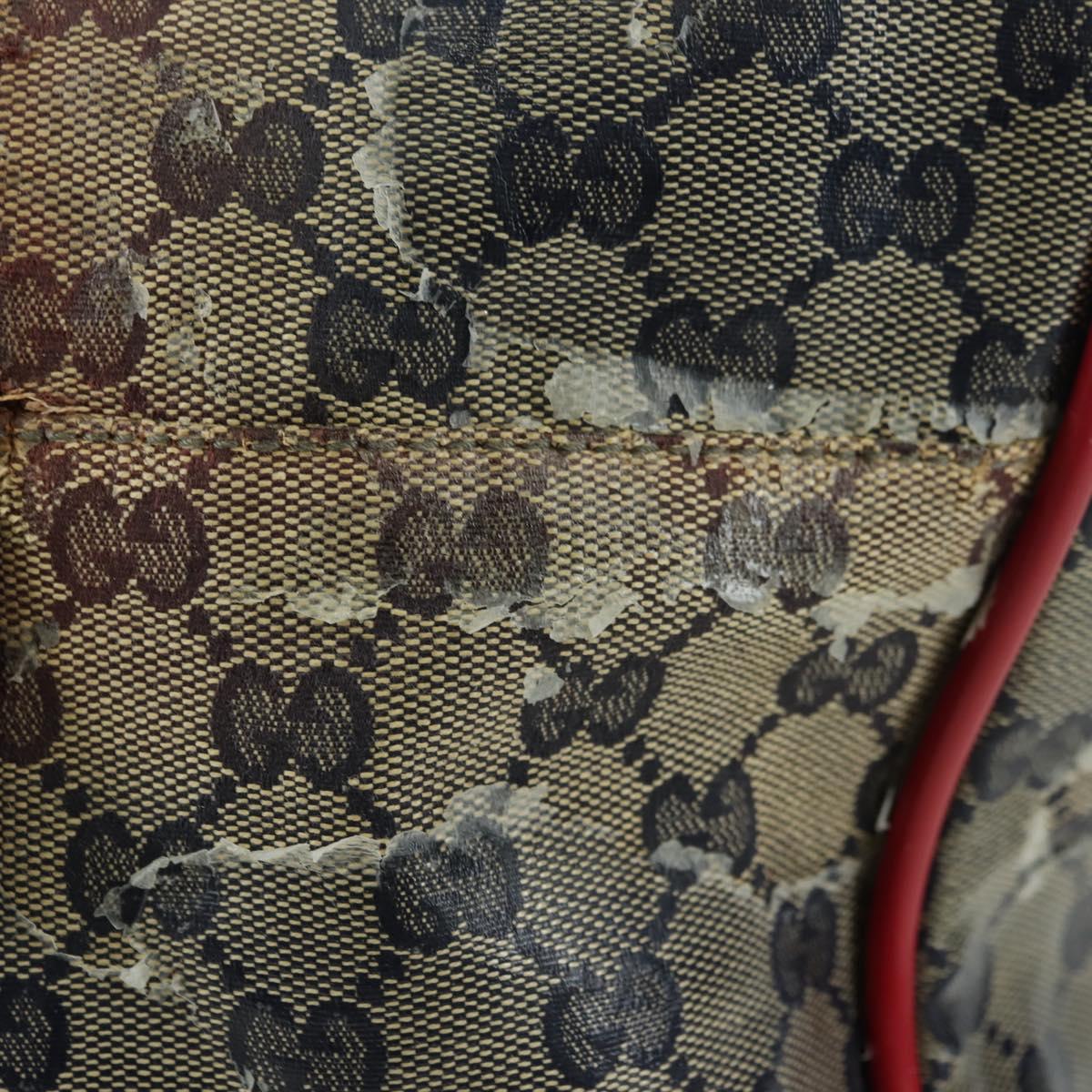 GUCCI GG Crystal Sherry Line Bag Coated Canvas Navy Gold 153240 Auth YKZ1520