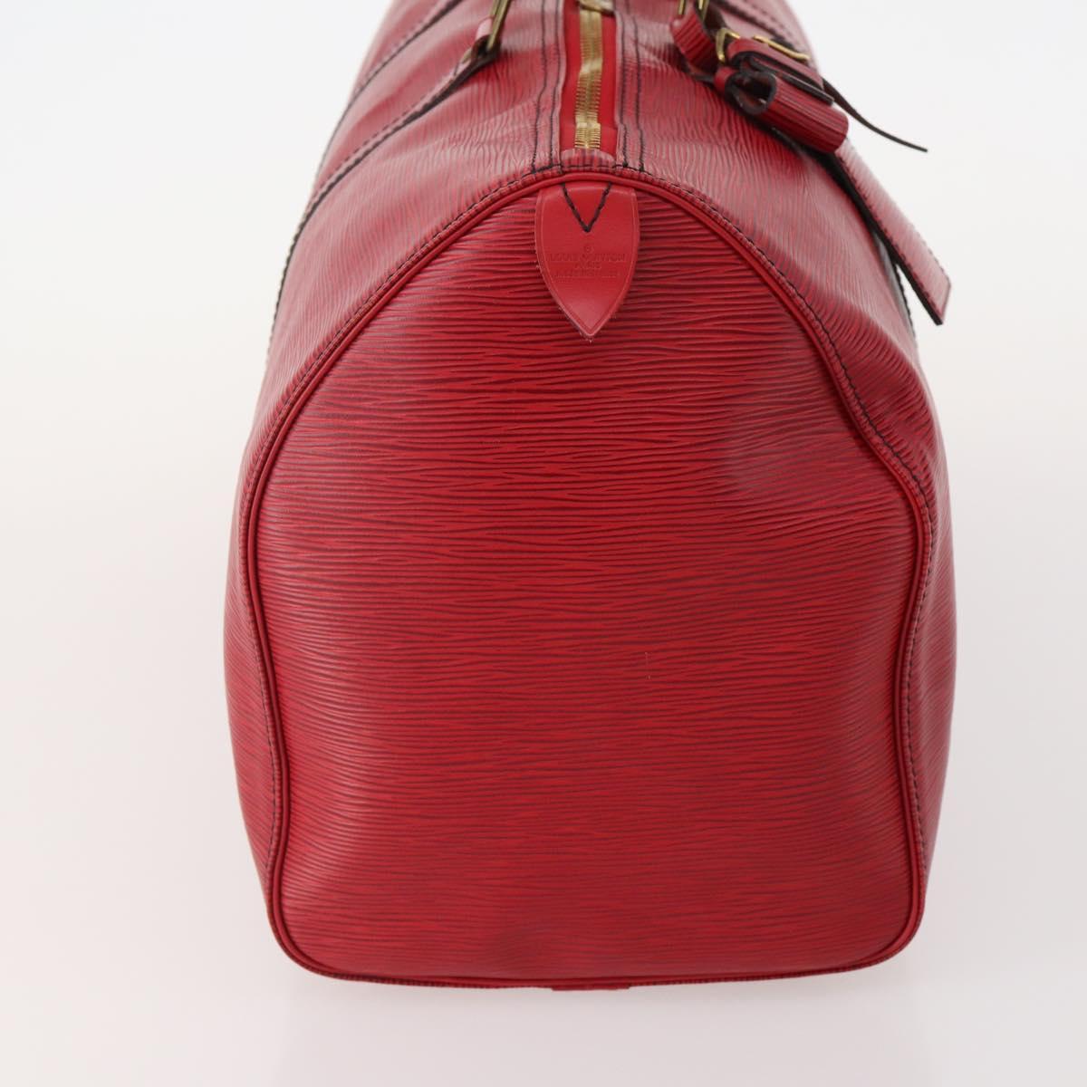 LOUIS VUITTON Epi Keepall 45 Boston Bag Red M42977 LV Auth YKZ1535A