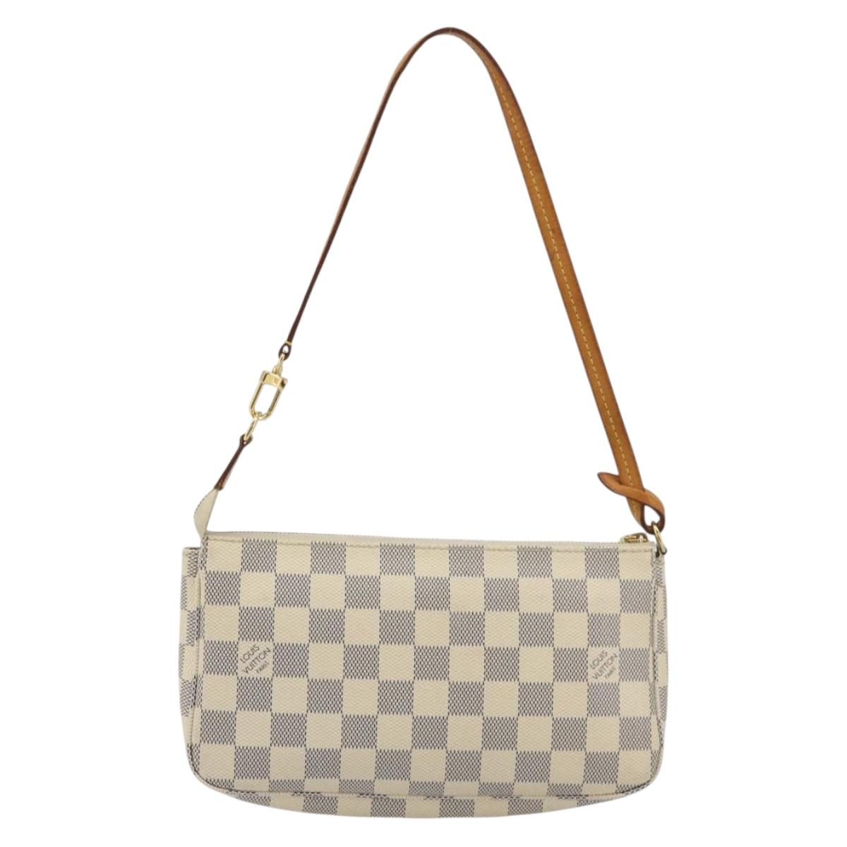 LOUIS VUITTON Damier Azur Pochette Accessoires Pouch N41207 LV Auth YKZ1553A