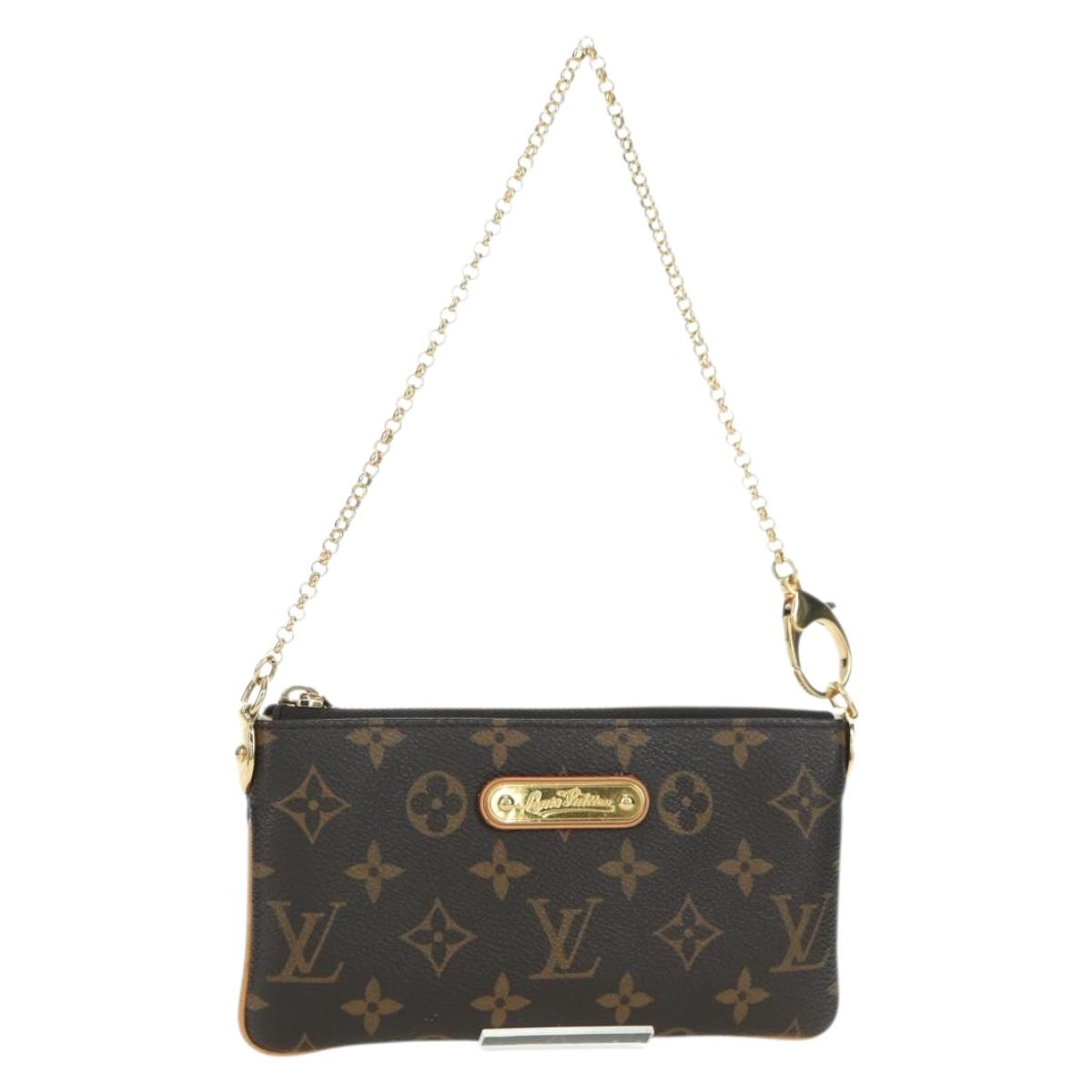 LOUIS VUITTON Monogram Chain Pochette Mila MM Pouch M60094 LV Auth YKZ1556SAV