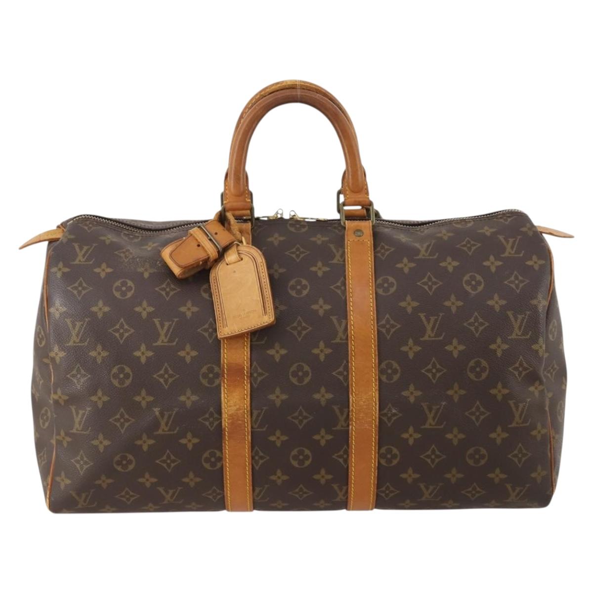 LOUIS VUITTON Monogram Keepall 45 Boston Bag M41428 LV Auth YKZ1564