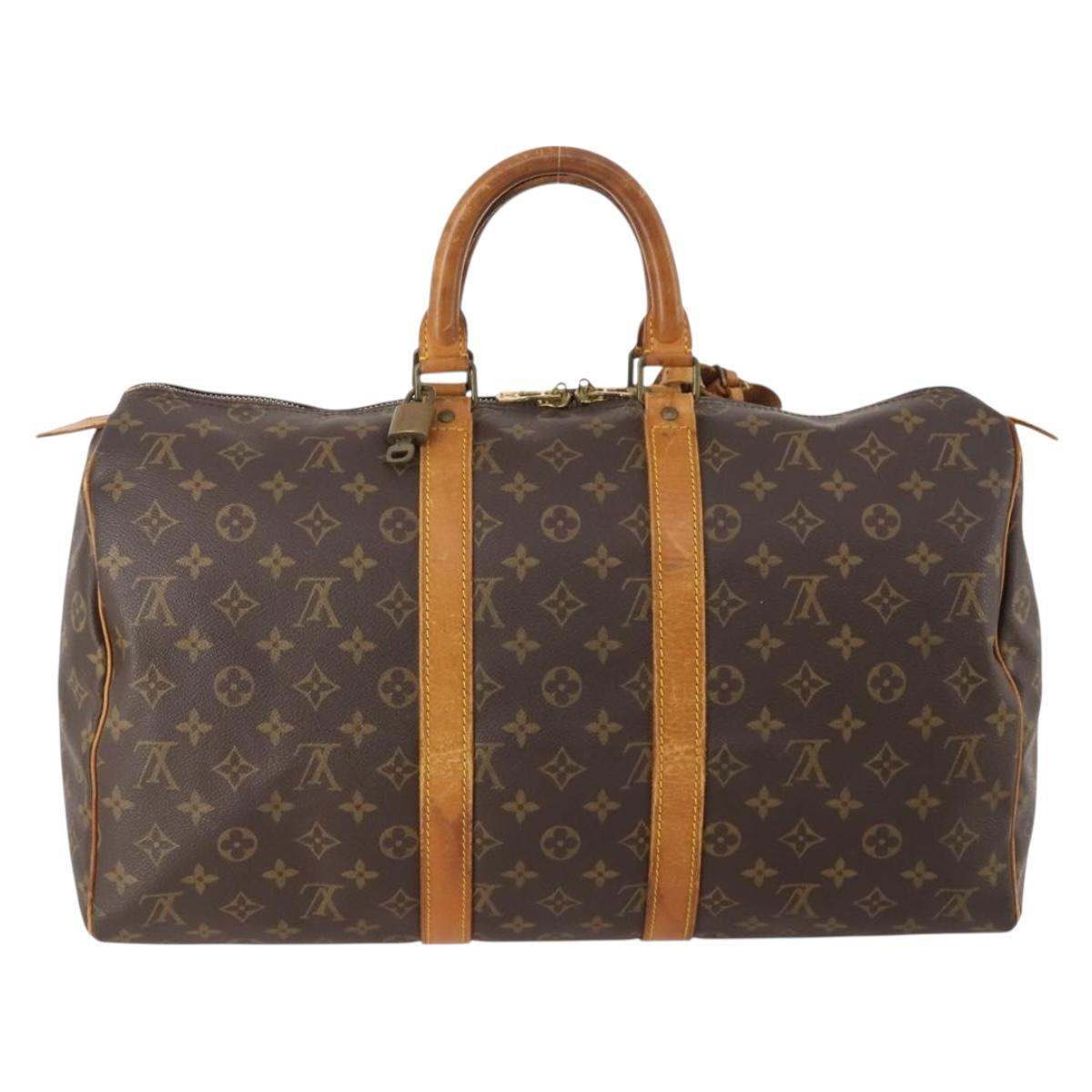 LOUIS VUITTON Monogram Keepall 45 Boston Bag M41428 LV Auth YKZ1564