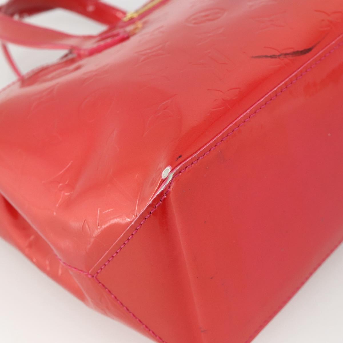 LOUIS VUITTON Monogram Vernis Wilshire PM Hand Bag Rose Pop M93643 Auth YKZ1574