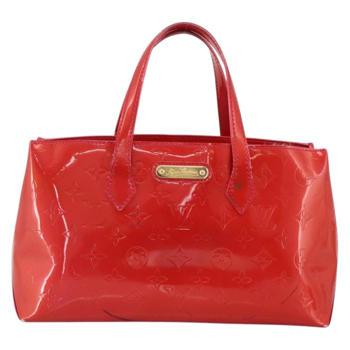 LOUIS VUITTON Monogram Vernis Wilshire PM Hand Bag Rose Pop M93643 Auth YKZ1574