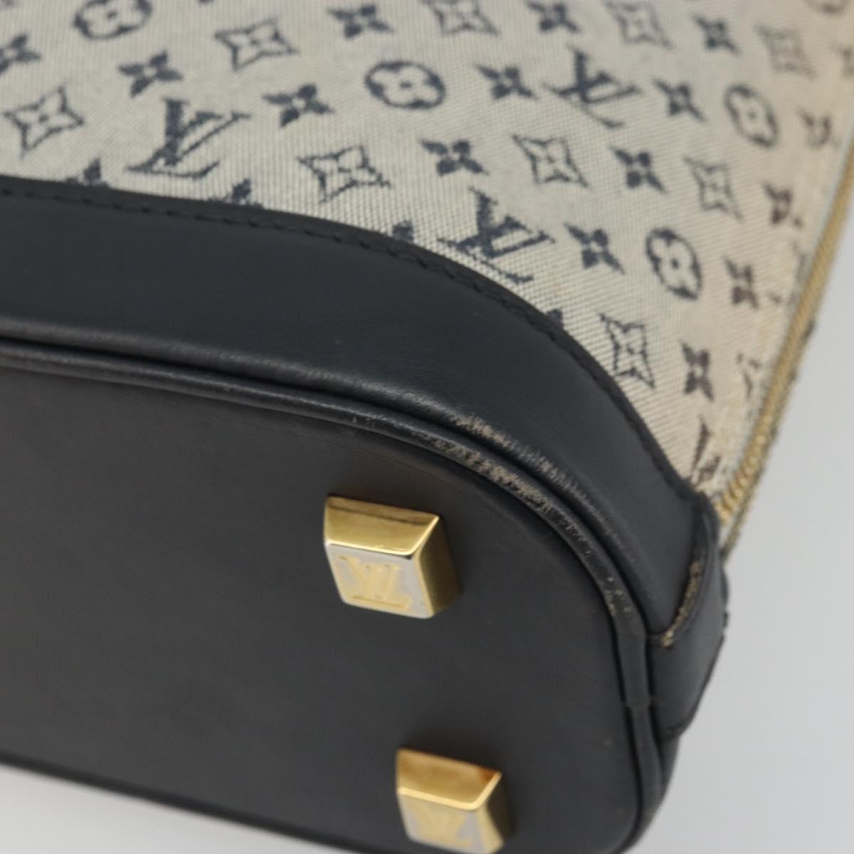 LOUIS VUITTON Monogram Mini Alma Haut Hand Bag Blue M92202 LV Auth YKZ1590A