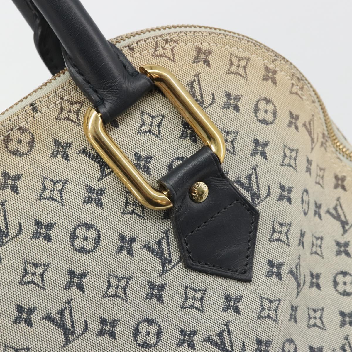 LOUIS VUITTON Monogram Mini Alma Haut Hand Bag Blue M92202 LV Auth YKZ1590A