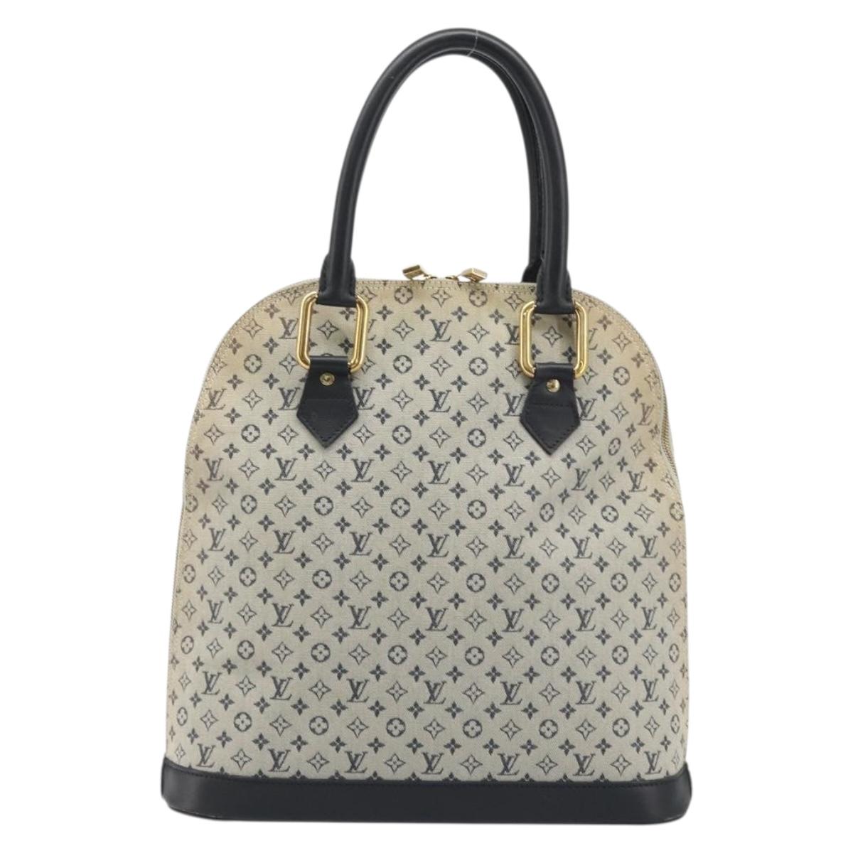 LOUIS VUITTON Monogram Mini Alma Haut Hand Bag Blue M92202 LV Auth YKZ1590A