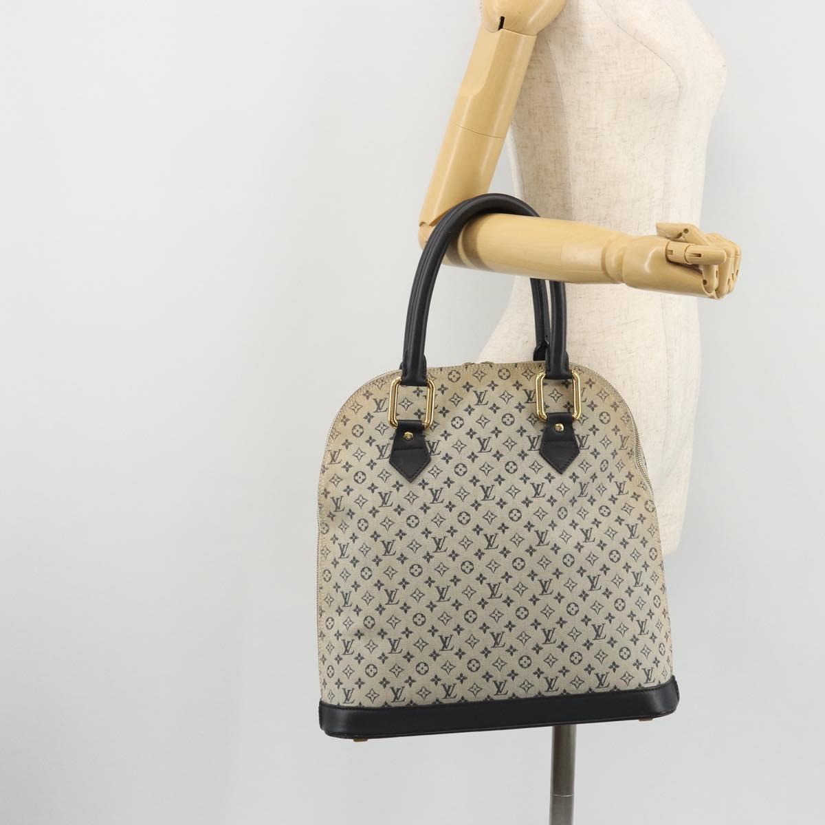 LOUIS VUITTON Monogram Mini Alma Haut Hand Bag Blue M92202 LV Auth YKZ1590A