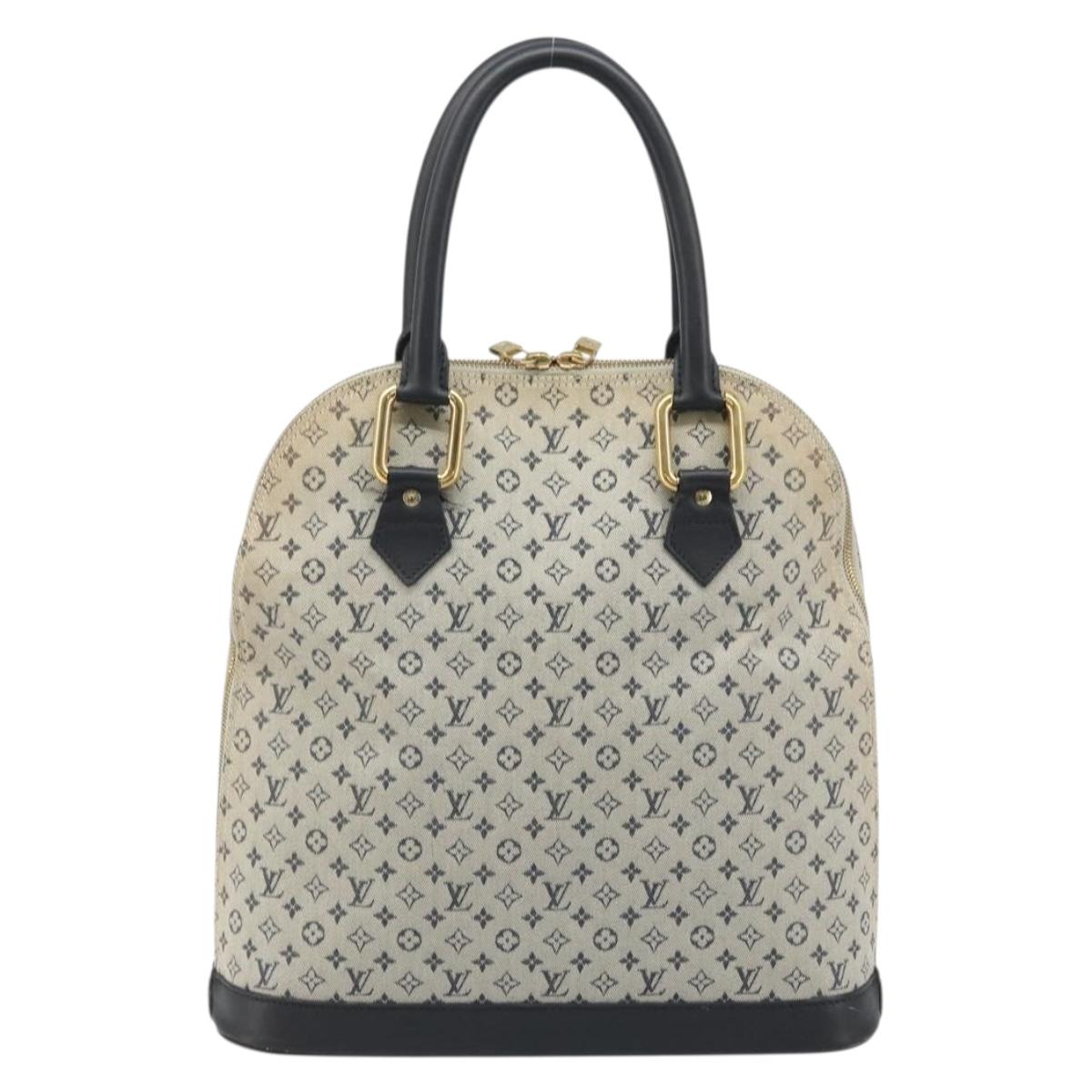 LOUIS VUITTON Monogram Mini Alma Haut Hand Bag Blue M92202 LV Auth YKZ1590A