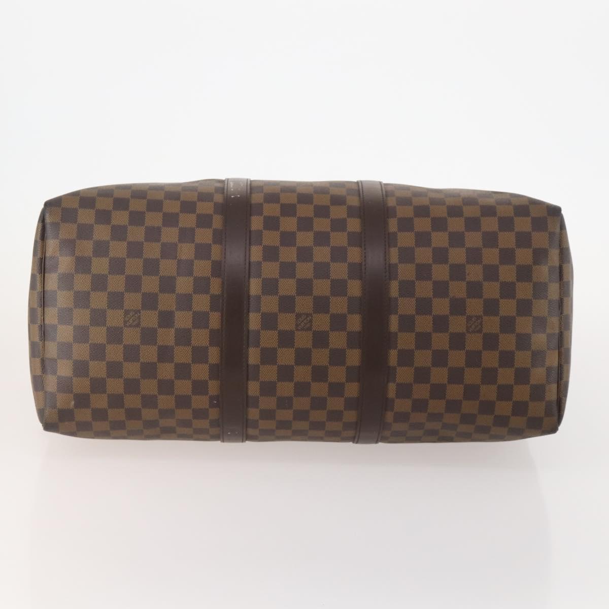LOUIS VUITTON Damier Ebene Keepall 50 Boston Bag N41427 LV Auth YKZ1606A
