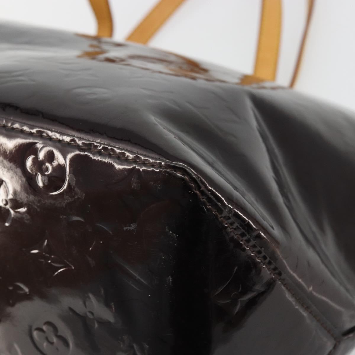 LOUIS VUITTON Monogram Vernis Bellevue GM Tote Bag Amarante M93589 Auth YKZ1621