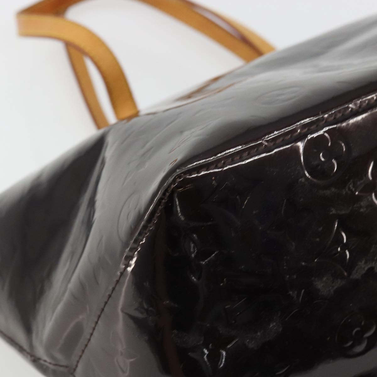 LOUIS VUITTON Monogram Vernis Bellevue GM Tote Bag Amarante M93589 Auth YKZ1621