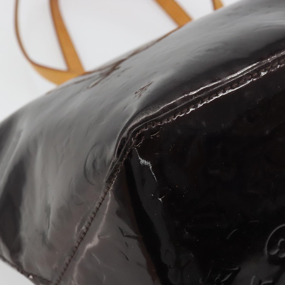 LOUIS VUITTON Monogram Vernis Bellevue GM Tote Bag Amarante M93589 Auth YKZ1621