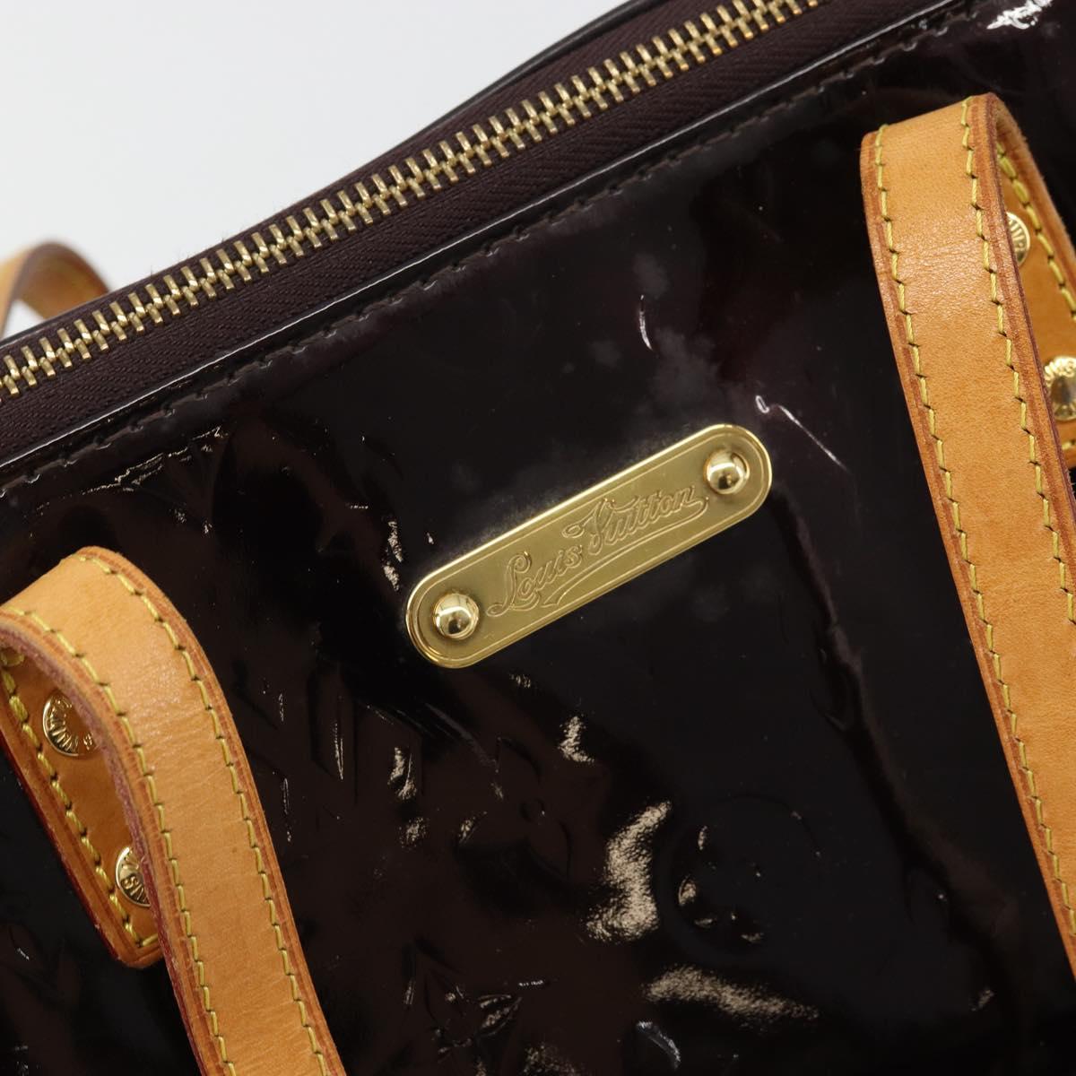 LOUIS VUITTON Monogram Vernis Bellevue GM Tote Bag Amarante M93589 Auth YKZ1621