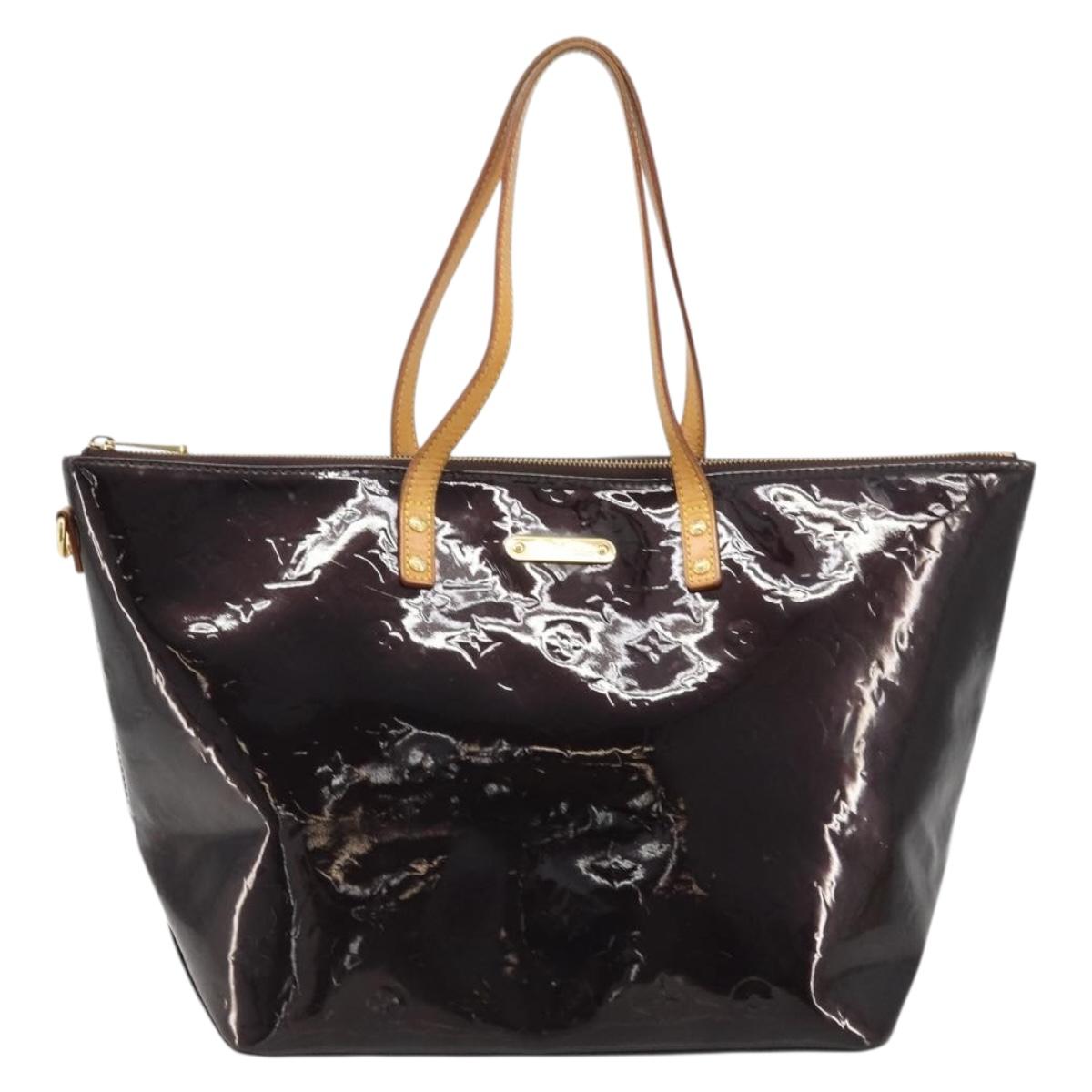 LOUIS VUITTON Monogram Vernis Bellevue GM Tote Bag Amarante M93589 Auth YKZ1621