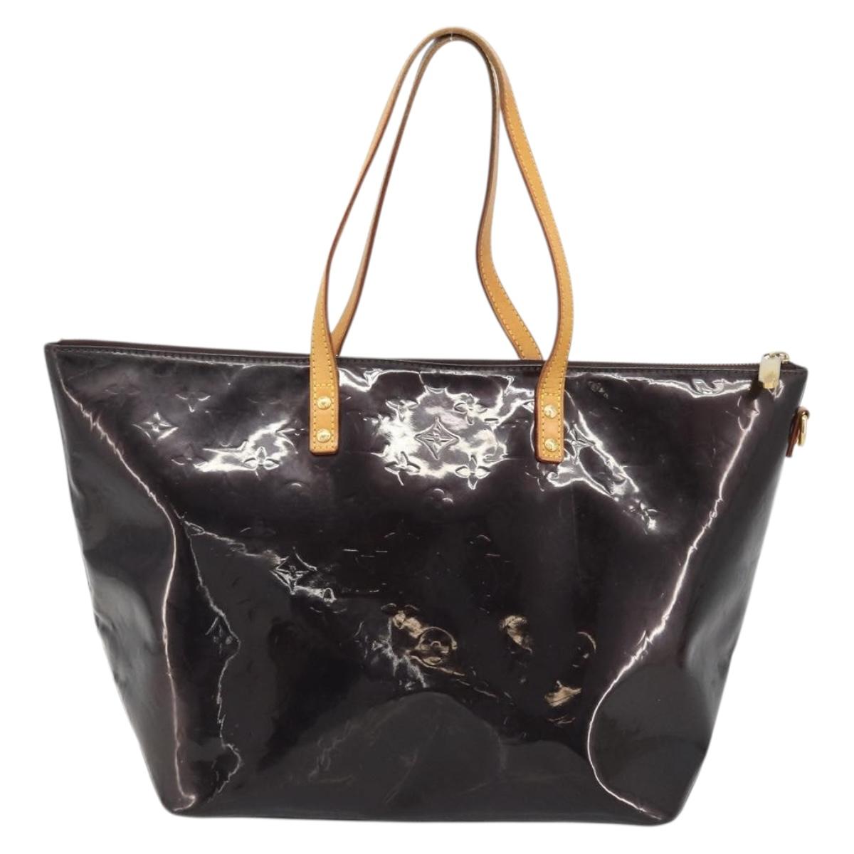 LOUIS VUITTON Monogram Vernis Bellevue GM Tote Bag Amarante M93589 Auth YKZ1621