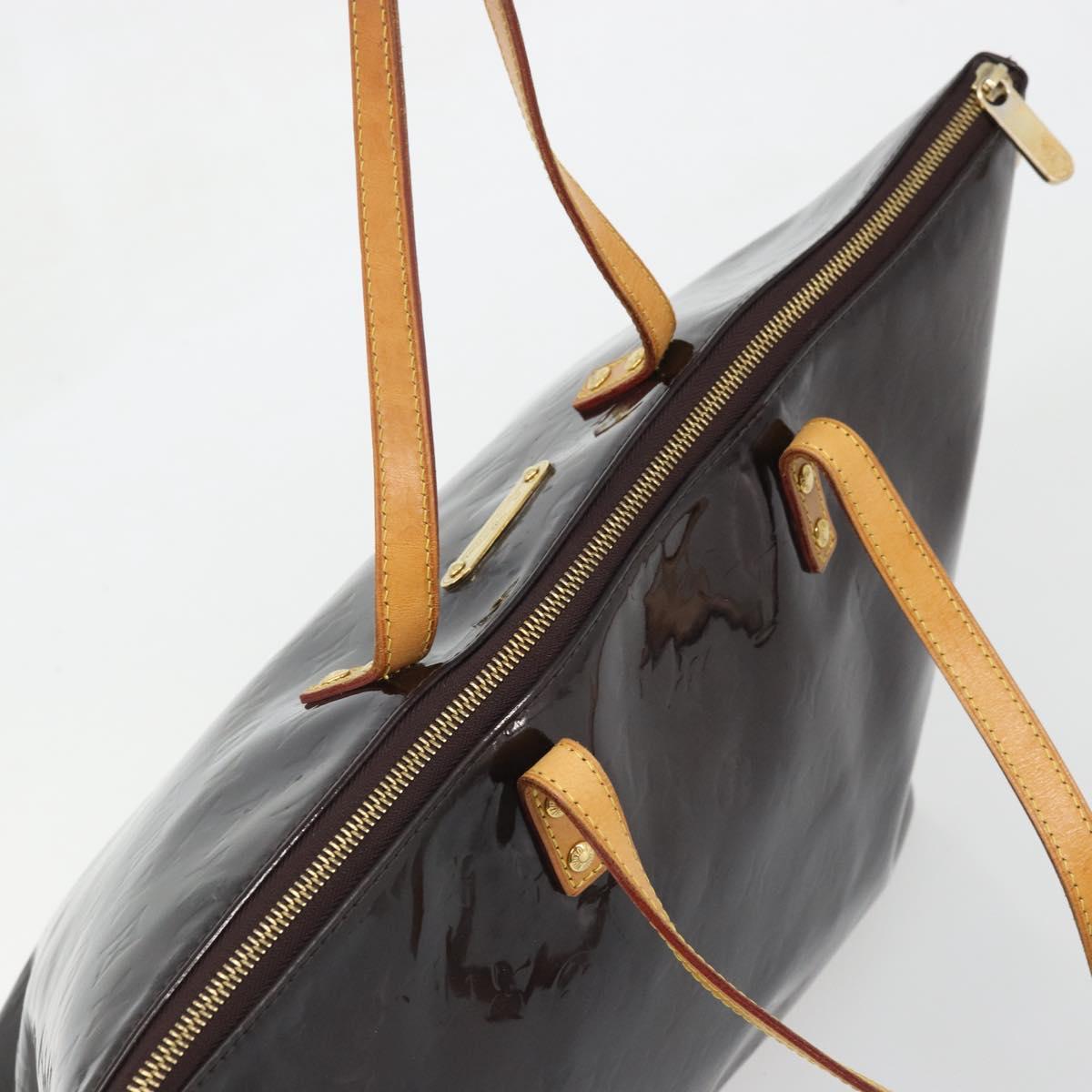 LOUIS VUITTON Monogram Vernis Bellevue GM Tote Bag Amarante M93589 Auth YKZ1621