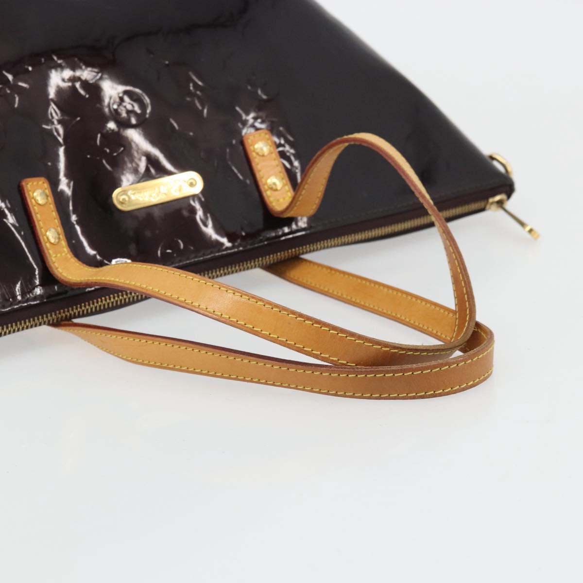 LOUIS VUITTON Monogram Vernis Bellevue GM Tote Bag Amarante M93589 Auth YKZ1621