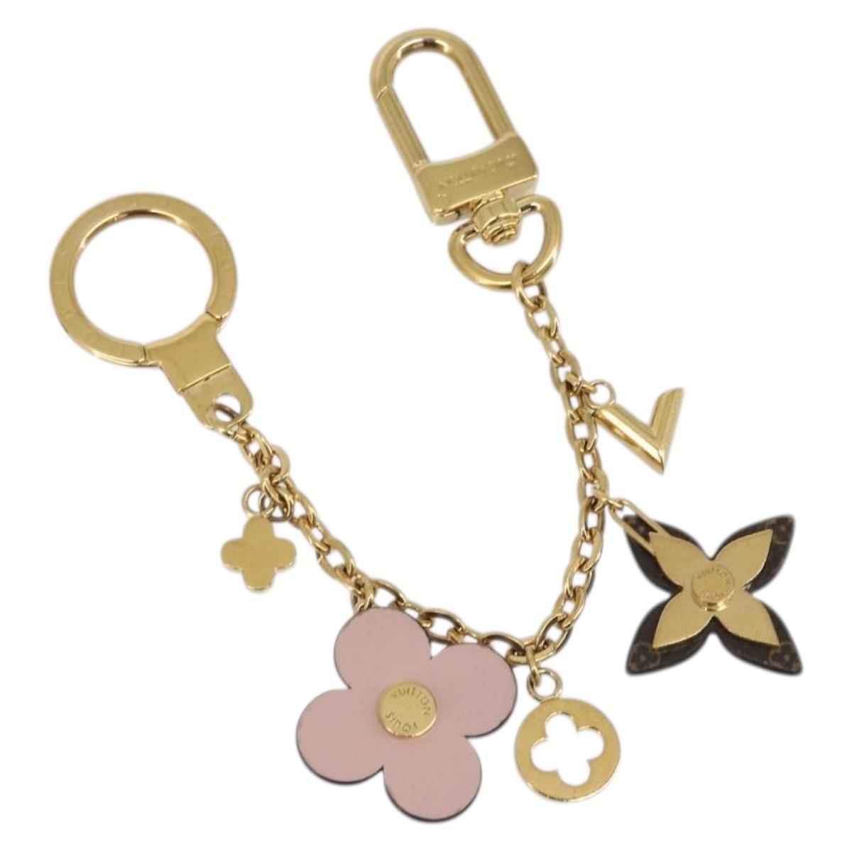 LOUIS VUITTON Bijoux Sac Chainne Bag Charm Gold Tone Pink M63086 Auth YKZ1629M