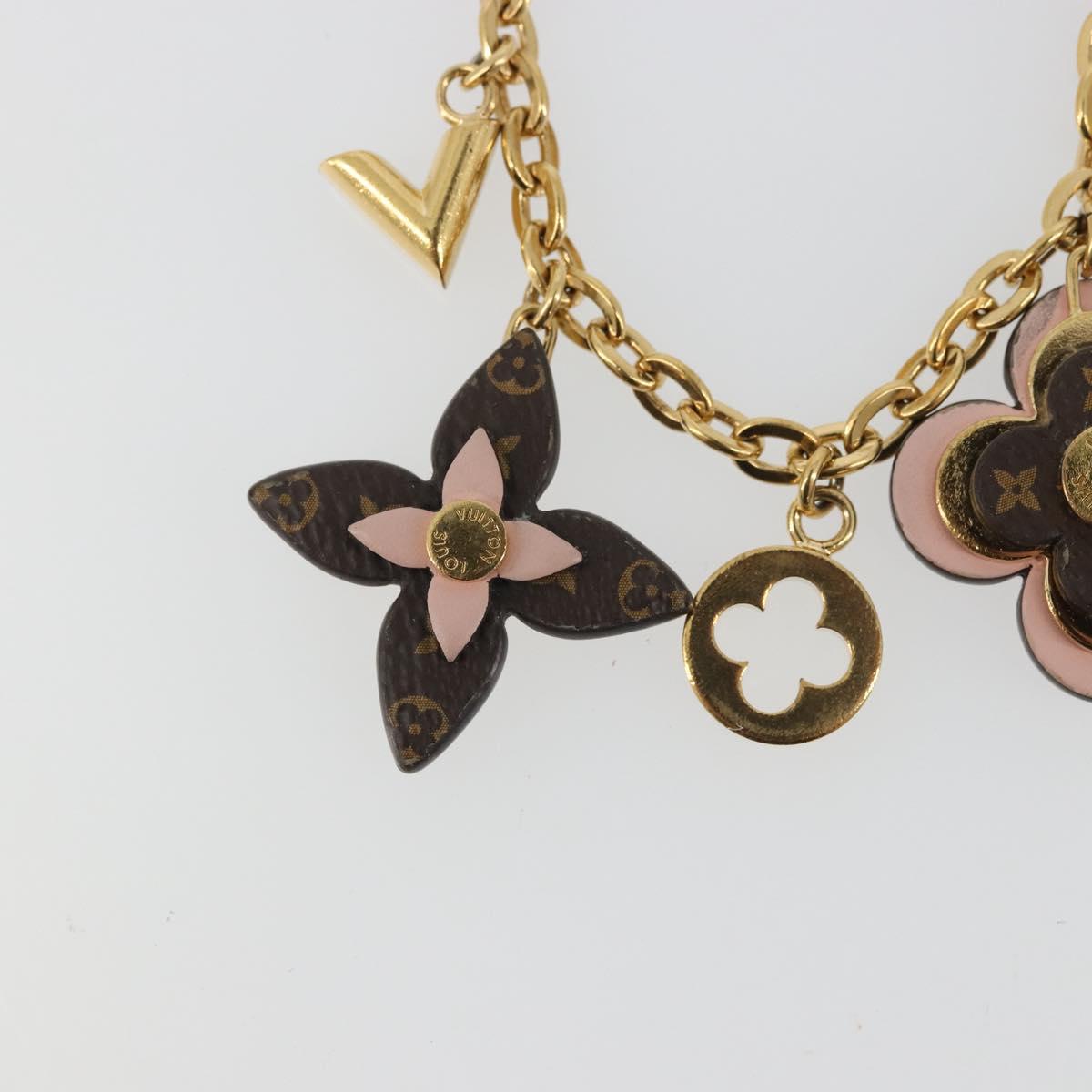 LOUIS VUITTON Bijoux Sac Chainne Bag Charm Gold Tone Pink M63086 Auth YKZ1629M