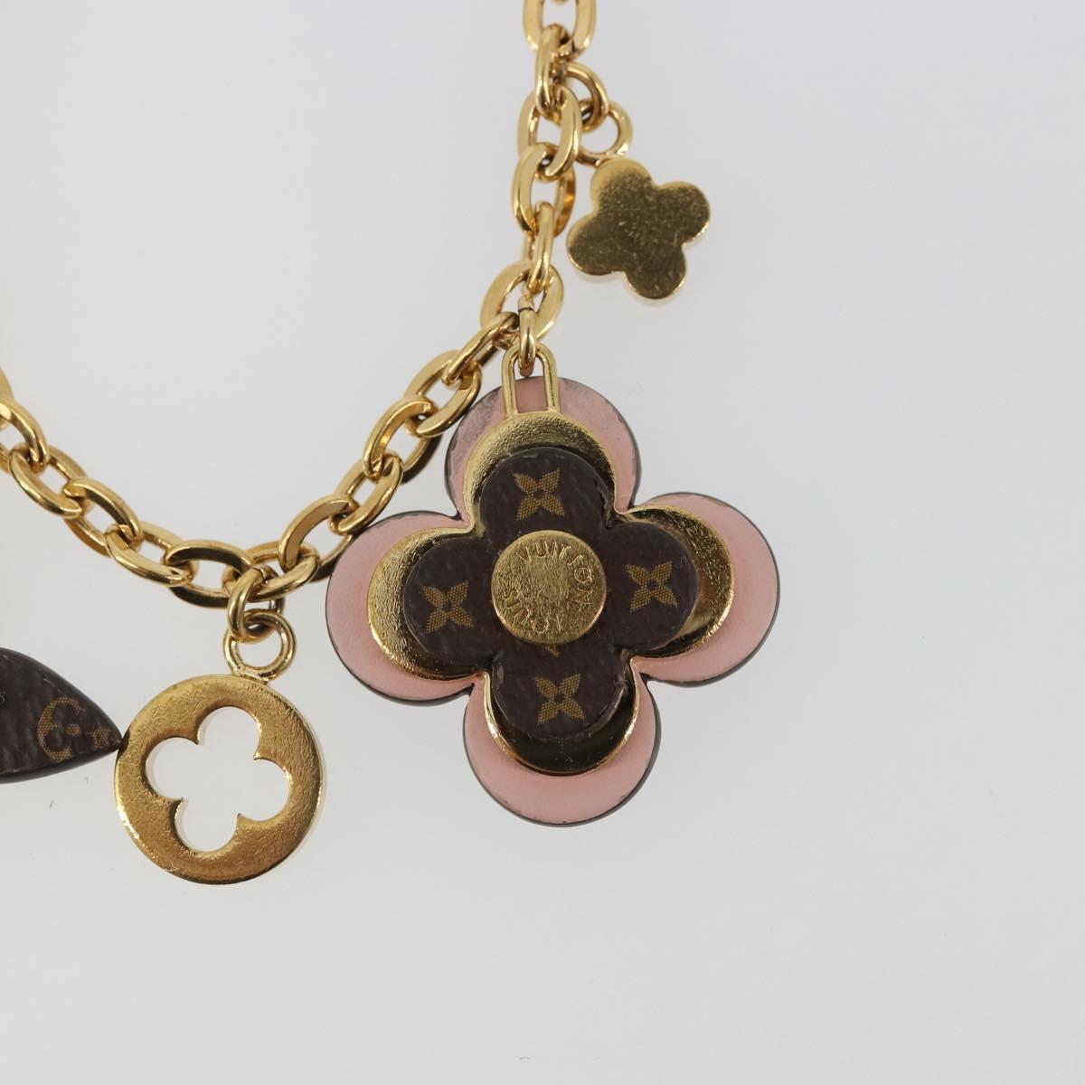 LOUIS VUITTON Bijoux Sac Chainne Bag Charm Gold Tone Pink M63086 Auth YKZ1629M