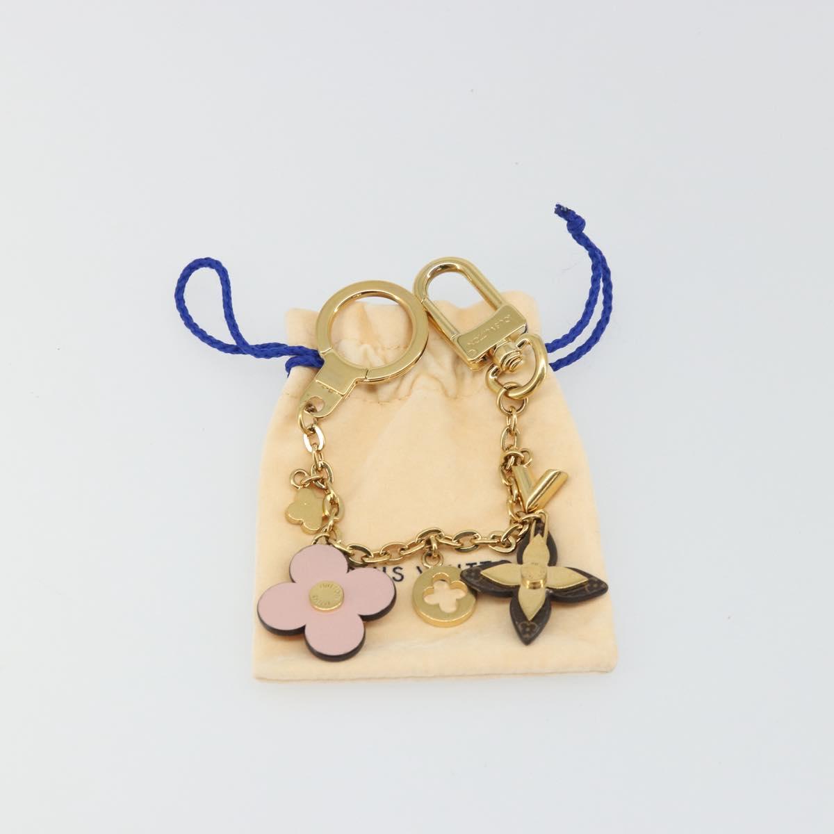 LOUIS VUITTON Bijoux Sac Chainne Bag Charm Gold Tone Pink M63086 Auth YKZ1629M