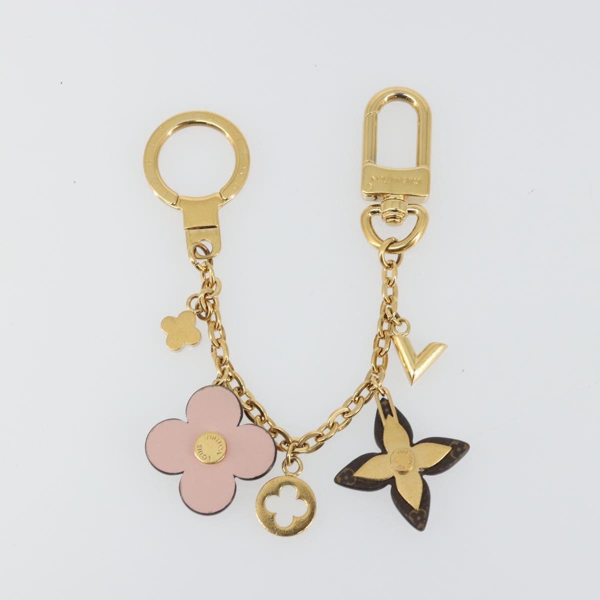 LOUIS VUITTON Bijoux Sac Chainne Bag Charm Gold Tone Pink M63086 Auth YKZ1629M