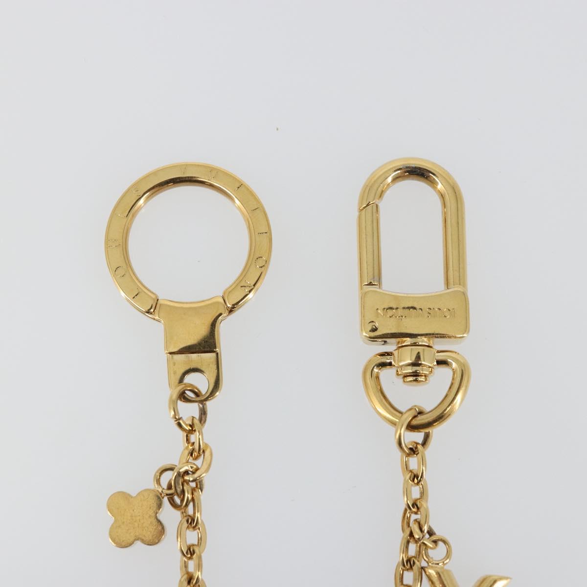 LOUIS VUITTON Bijoux Sac Chainne Bag Charm Gold Tone Pink M63086 Auth YKZ1629M