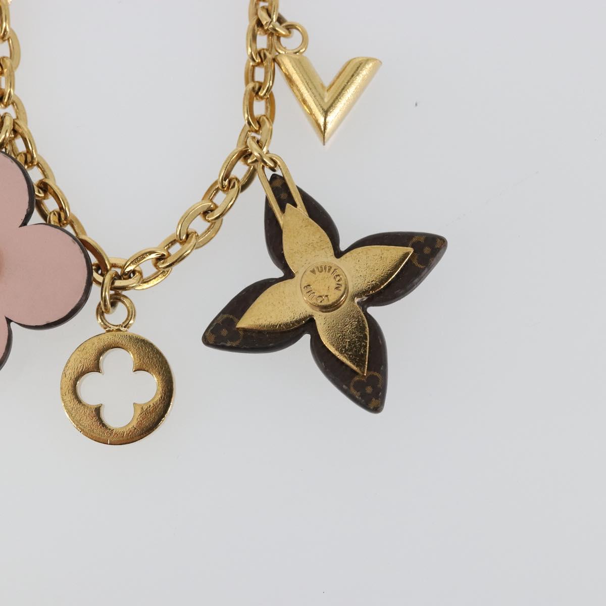 LOUIS VUITTON Bijoux Sac Chainne Bag Charm Gold Tone Pink M63086 Auth YKZ1629M