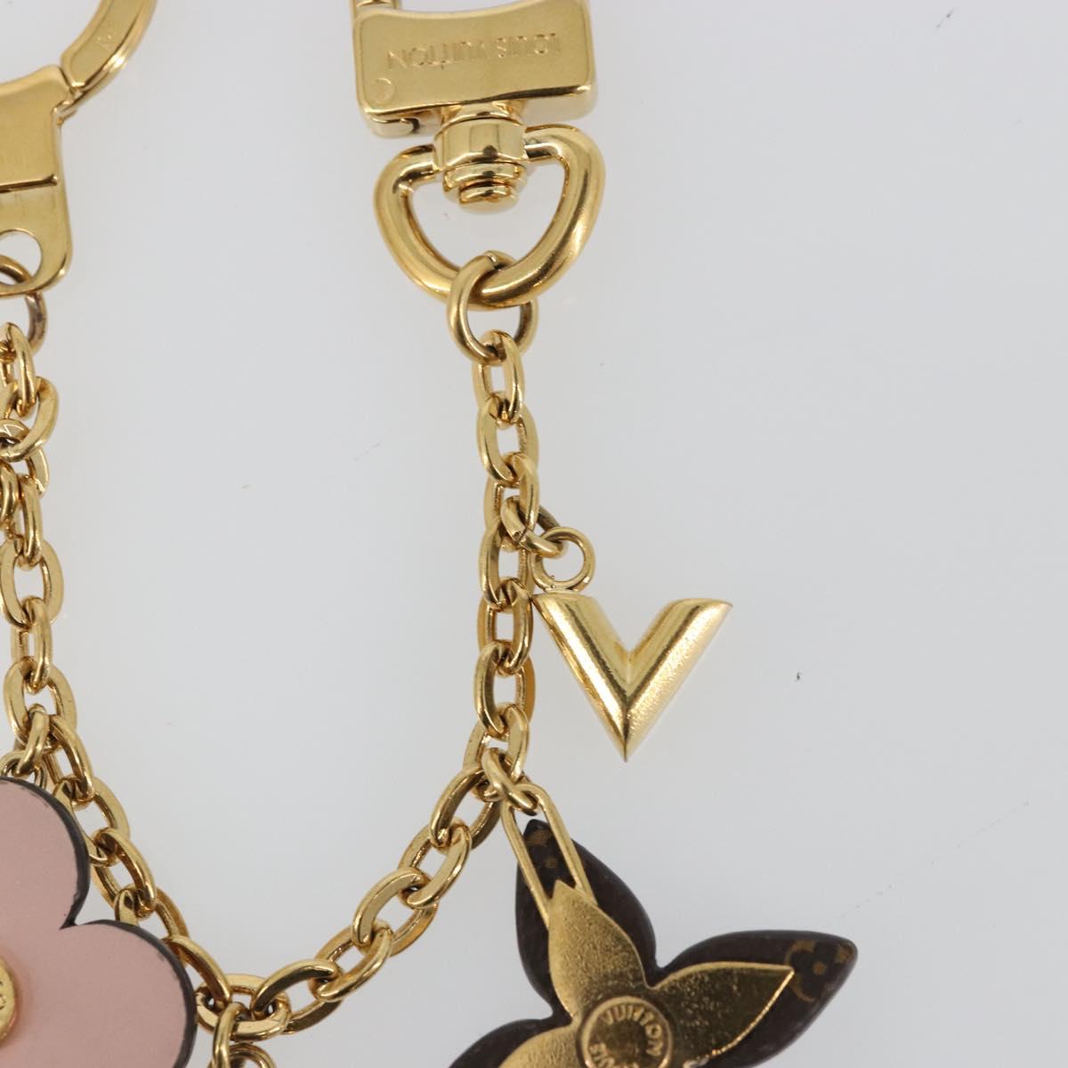 LOUIS VUITTON Bijoux Sac Chainne Bag Charm Gold Tone Pink M63086 Auth YKZ1629M