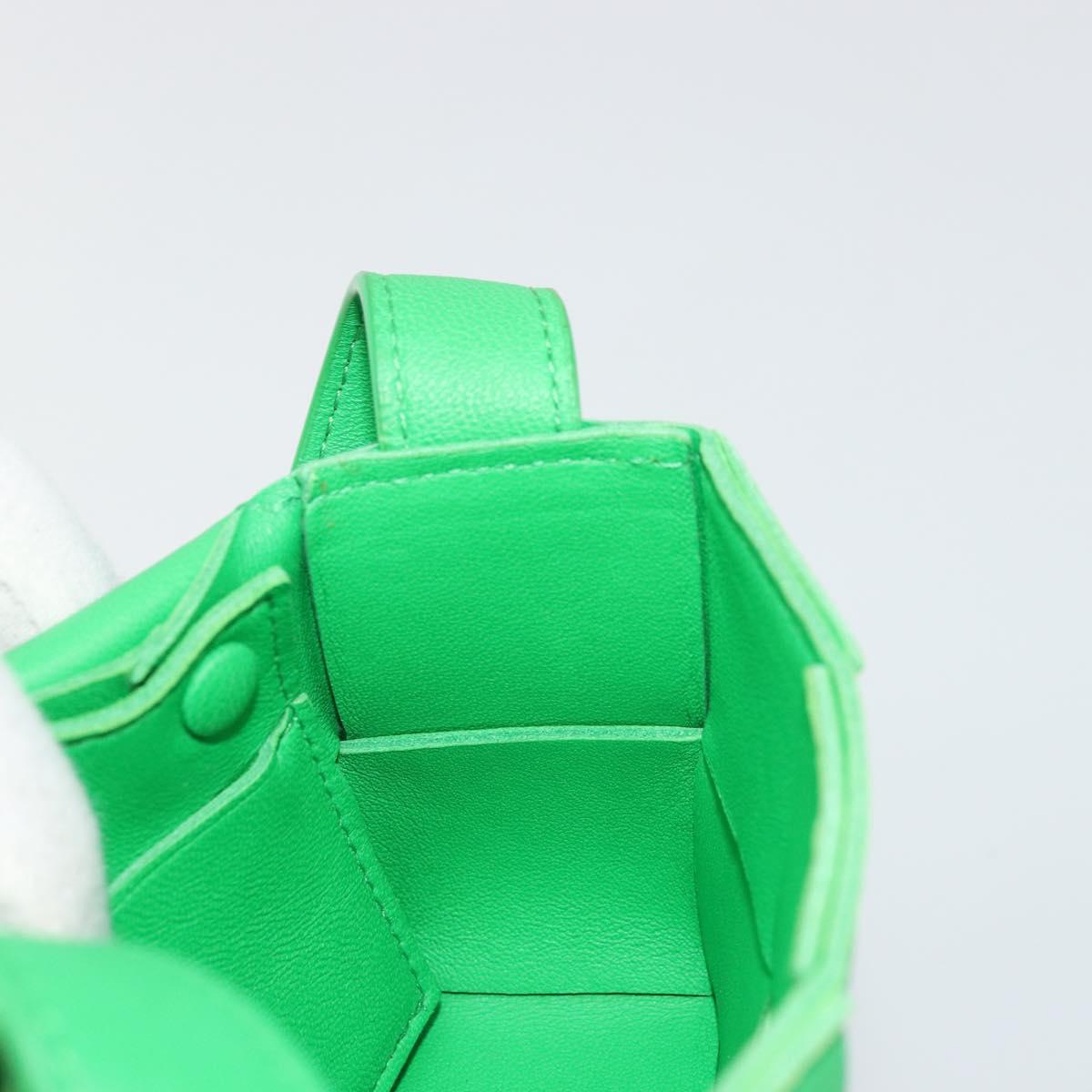 BOTTEGA VENETA MAXI INTRECCIATO Candy Cassette Bag Leather Green Auth YKZ1631A