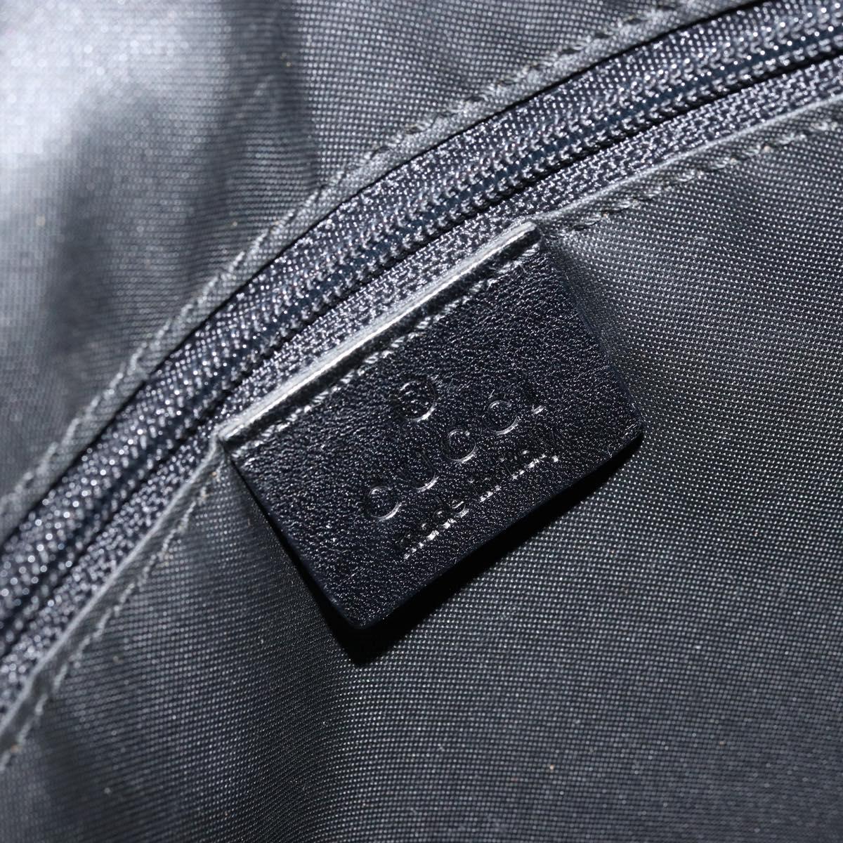 GUCCI GG Canvas Shoulder Bag Black Silver 001 3766 Auth YKZ177A