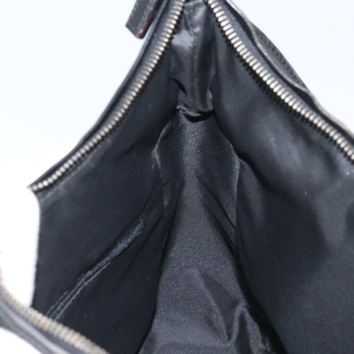 GUCCI GG Canvas Shoulder Bag Black Silver 001 3766 Auth YKZ177A