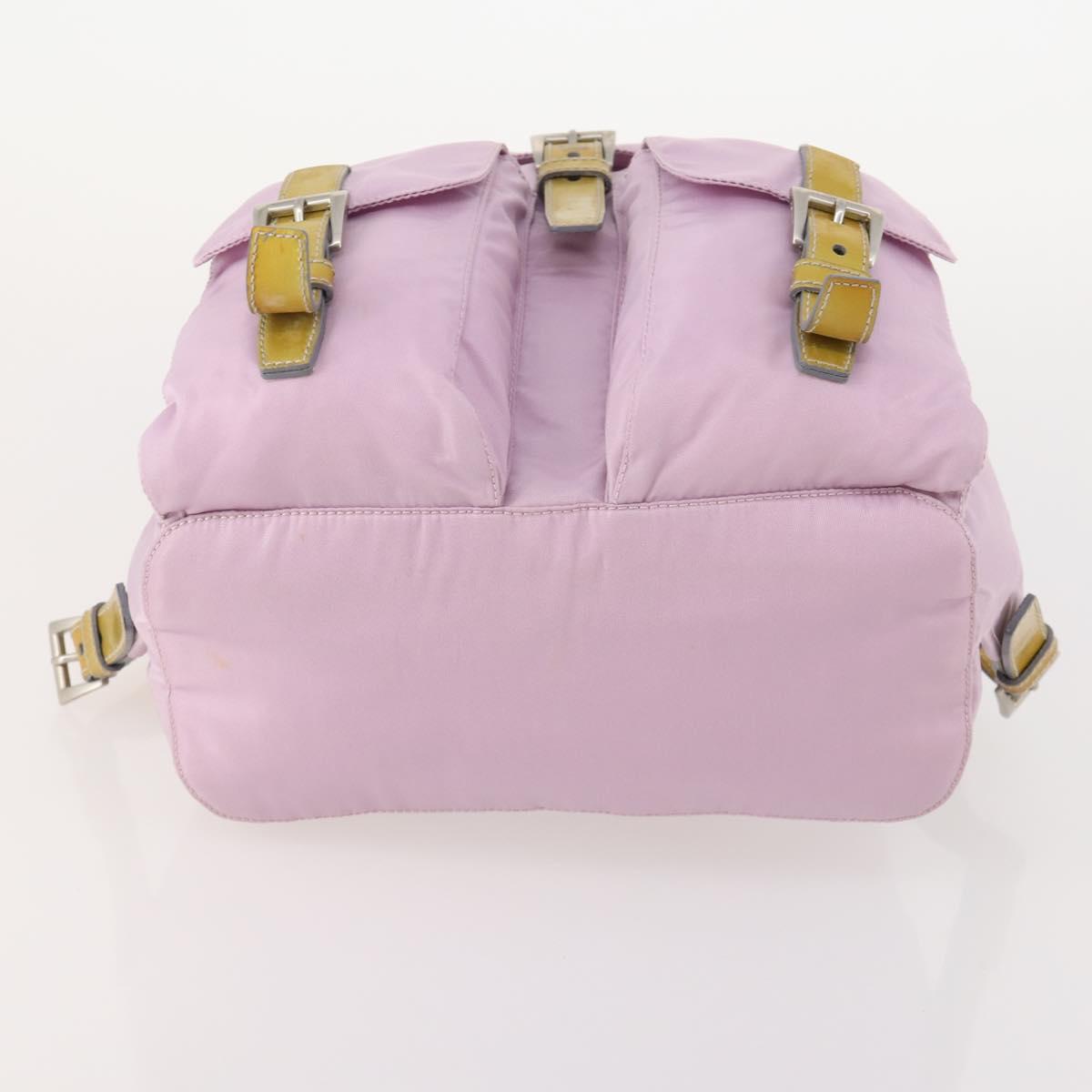 PRADA Backpack Nylon Pink Silver Auth YKZ194
