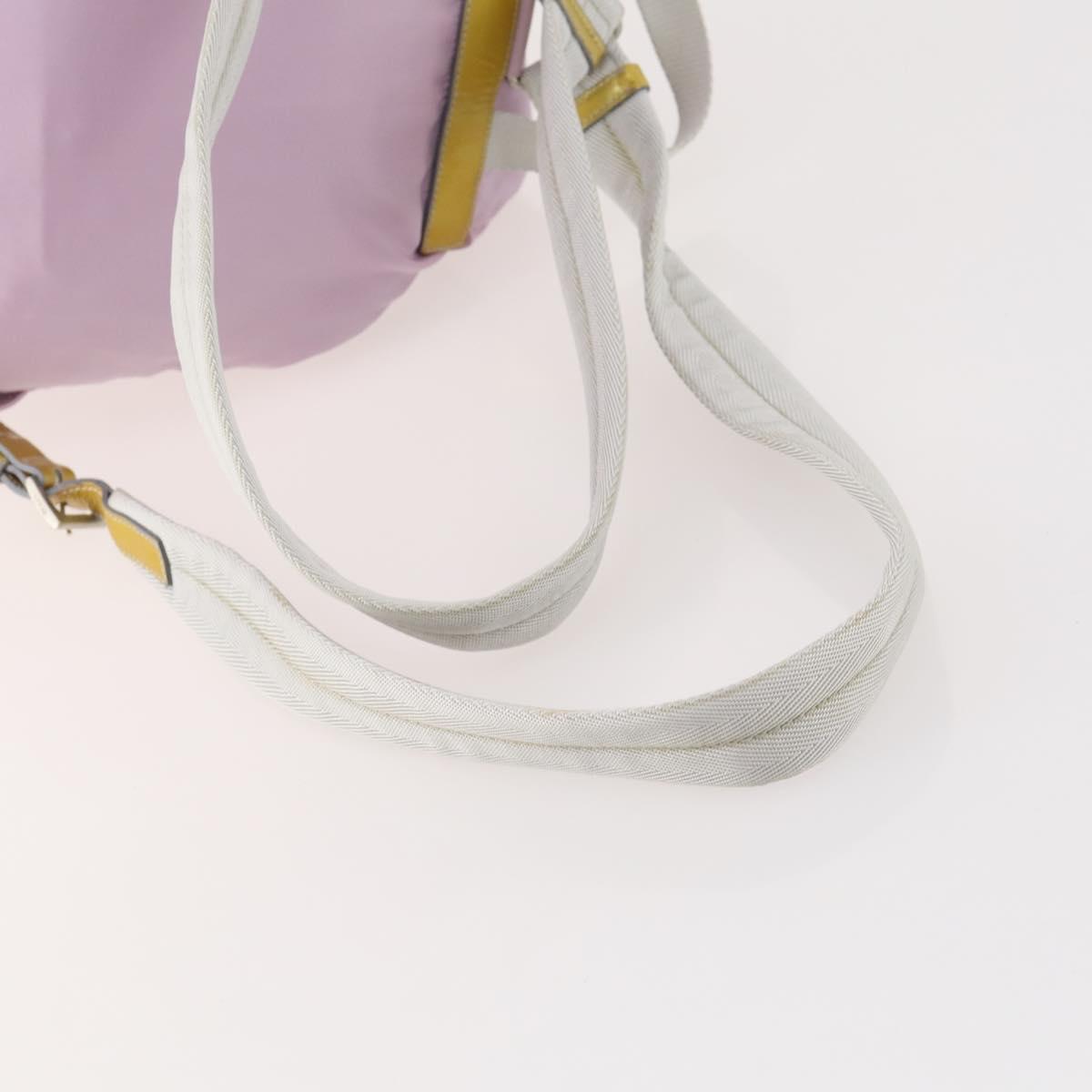 PRADA Backpack Nylon Pink Silver Auth YKZ194