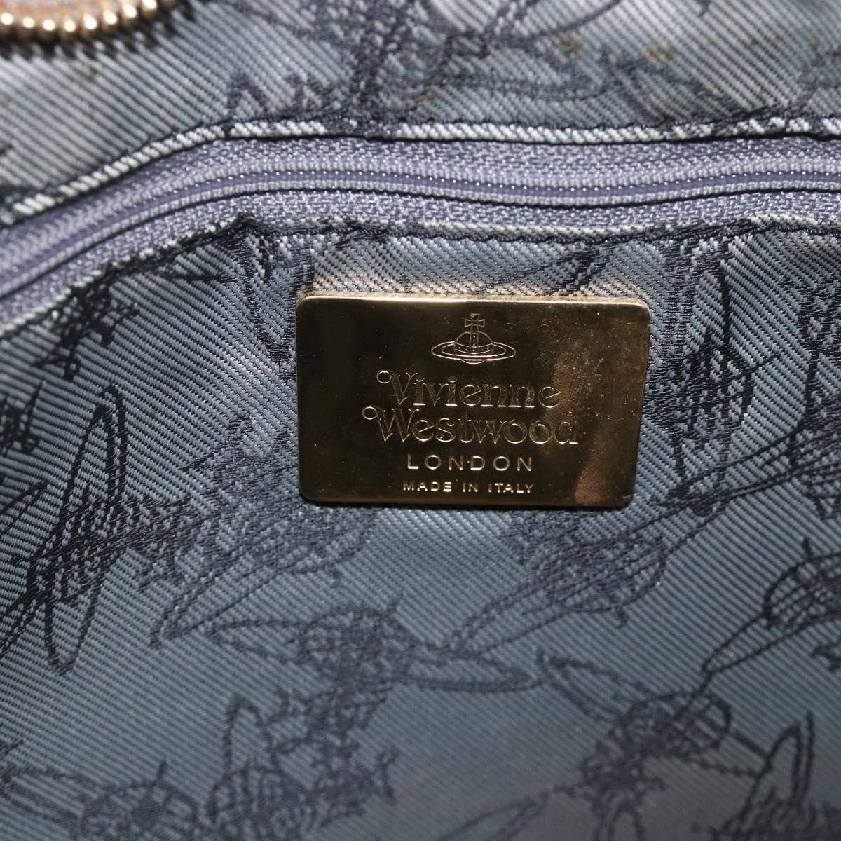 Vivienne Westwood Shoulder Bag PVC Canvas Beige Red gold Auth YKZ211A