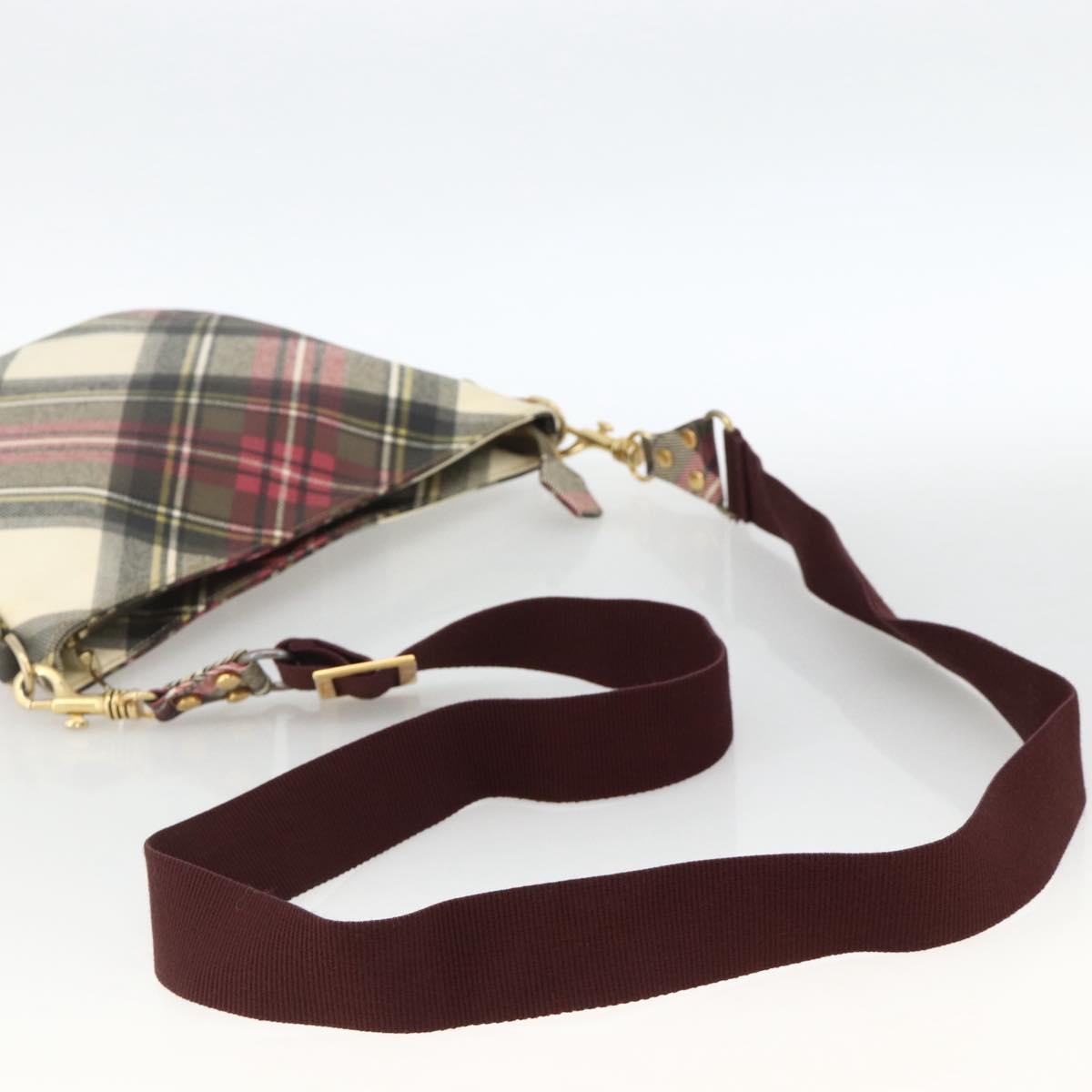 Vivienne Westwood Shoulder Bag PVC Canvas Beige Red gold Auth YKZ211A