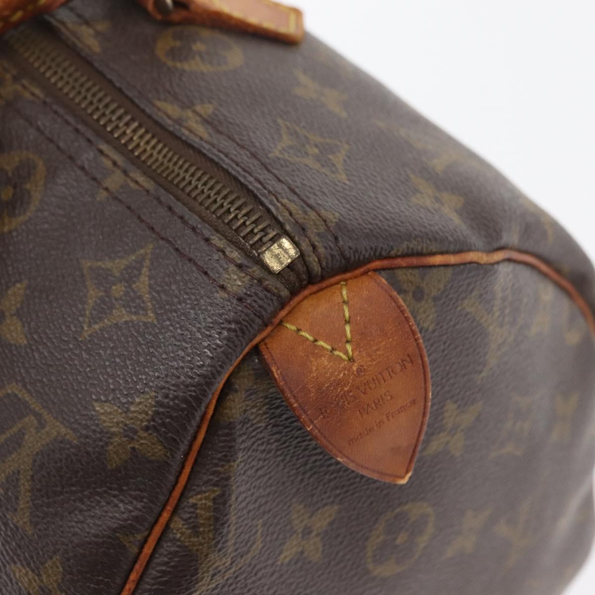 LOUIS VUITTON Monogram Speedy 30 Hand Bag M41526 LV Auth YKZ218