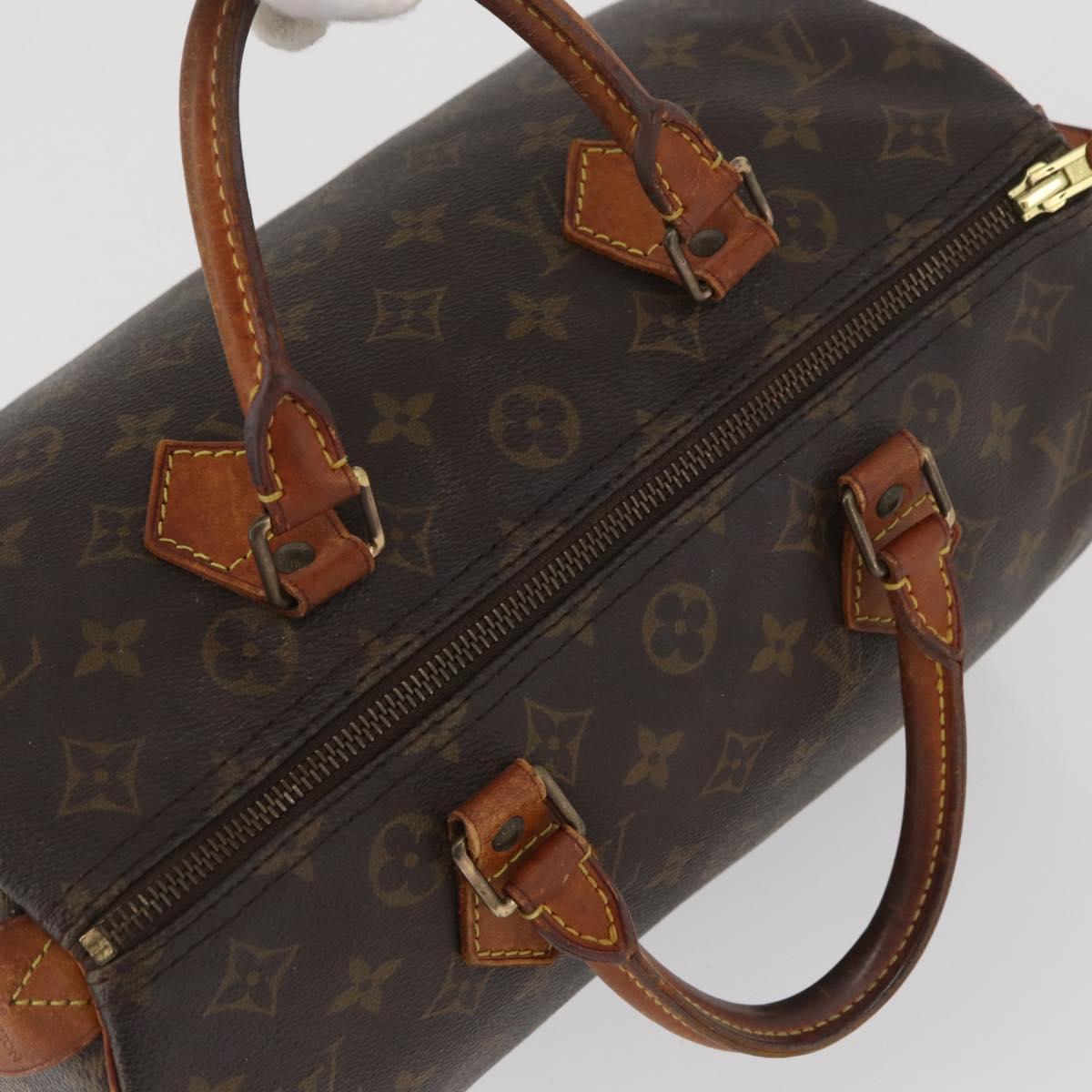 LOUIS VUITTON Monogram Speedy 30 Hand Bag M41526 LV Auth YKZ218